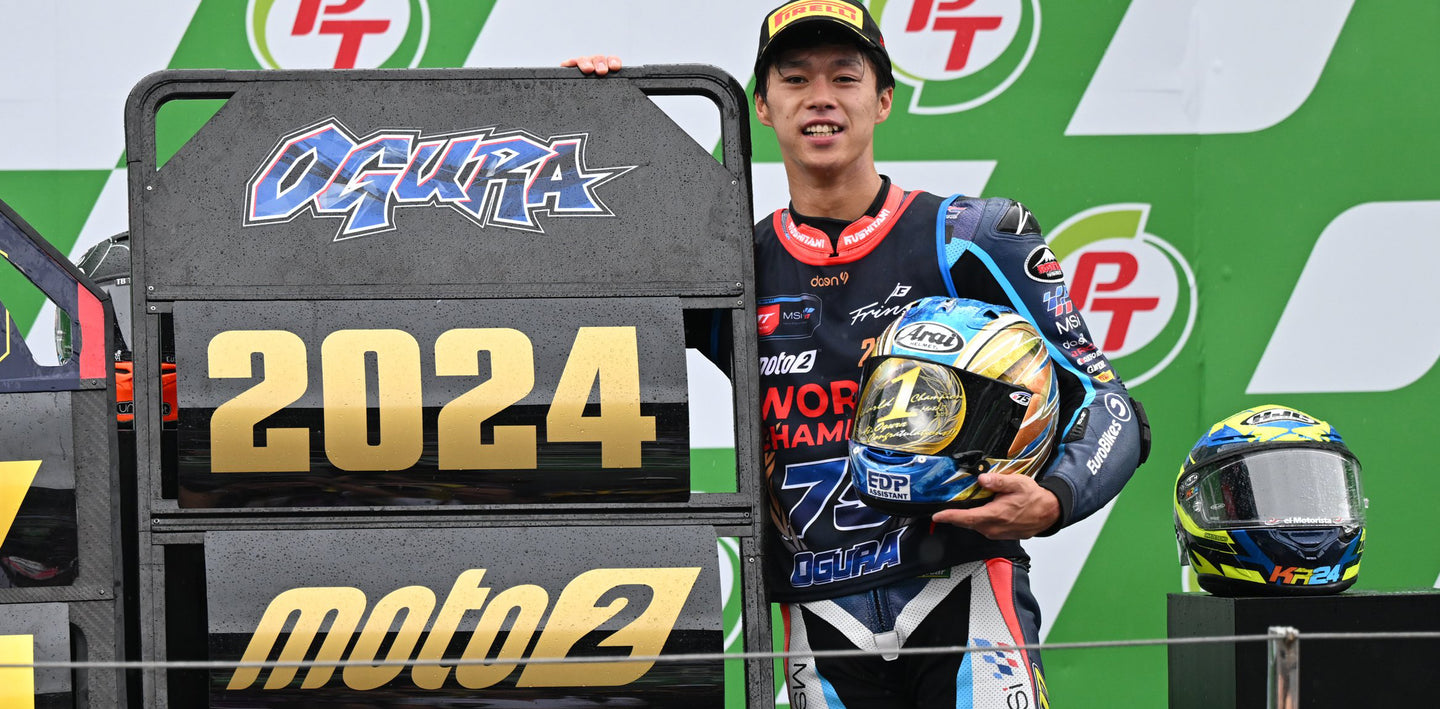 Image 297920430415 AI OGURA IS CROWNED THE 2024 MOTO2 CHAMPION
