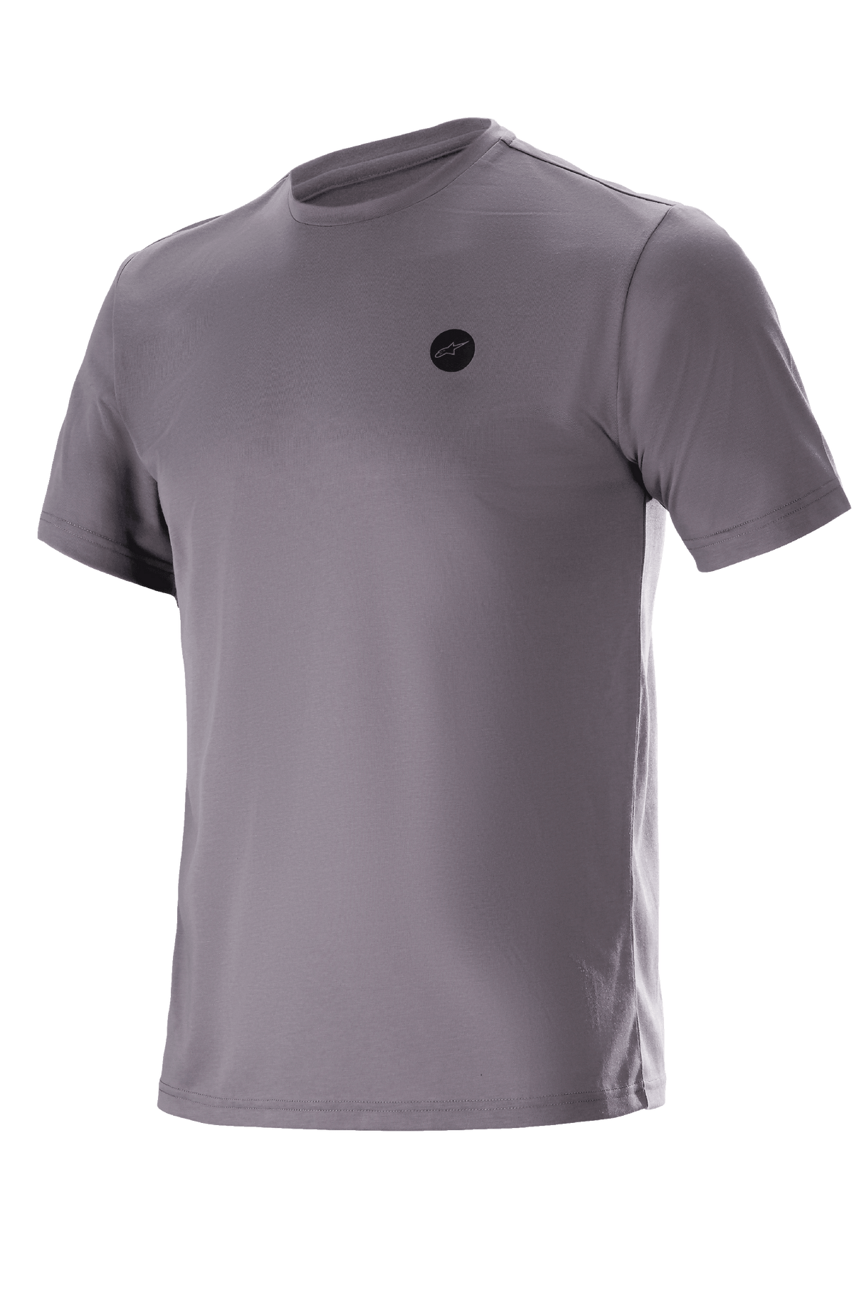 Alpinestars Dot Tech Tee - korte mouwen, Sparrow Gray, technisch T-shirt, klein zwart cirkelvormig logo op de borst, DriRelease vochtafvoerende stof, casual mountainbike- en off-roadkleding
