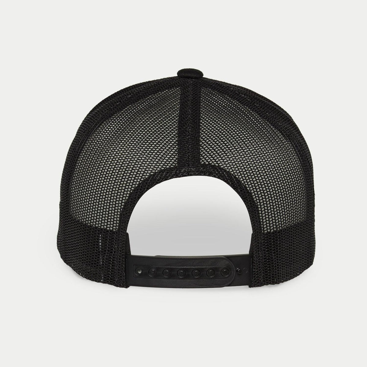 Alpinestars Flag Snapback pet, Military Black, achteraanzicht met zwarte stretch mesh panelen en verstelbare kunststof snapback-sluiting, casual streetwear accessoire