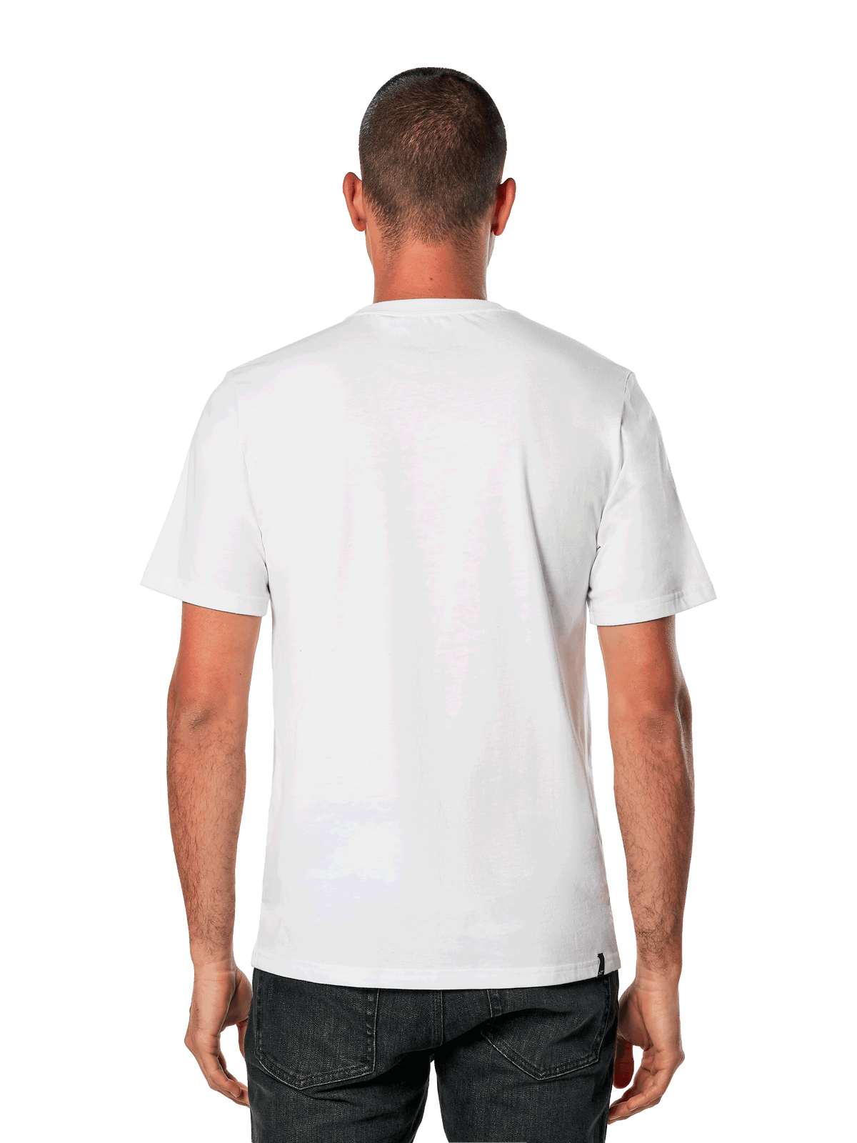 Alpinestars Betteryet CSF Tee, wit T-shirt met korte mouwen, achteraanzicht, Cut and Sew-pasvorm, casual motorsport sportkleding