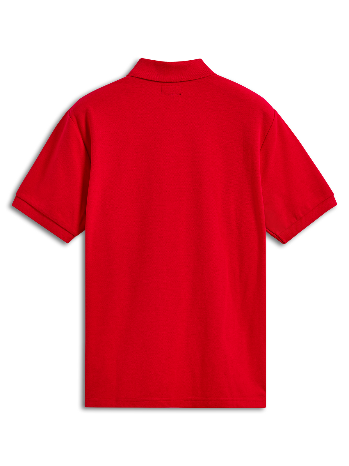 Alpinestars Endeavor Classic Polo, piqué polo met korte mouwen, rood, achteraanzicht, voorzien van geribde kraag en manchetten, klassieke piqué gebreide textuur, casual sportkleding