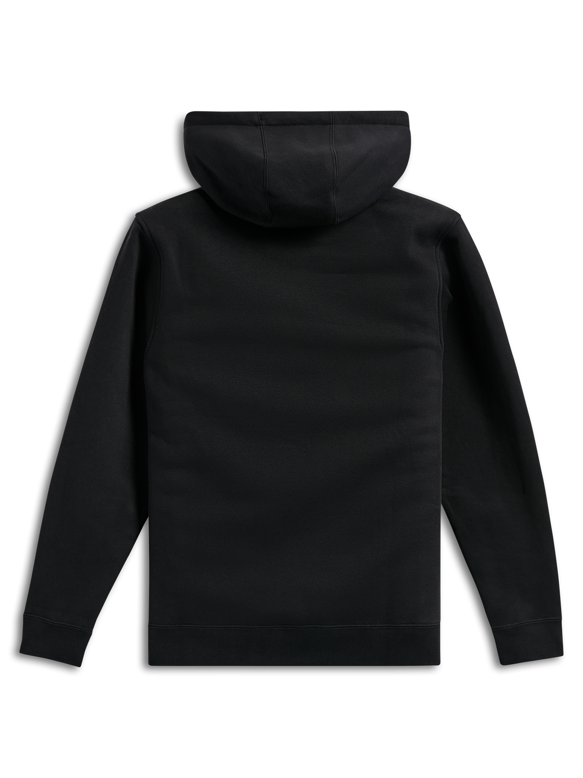 Alpinestars Ellipsoid Hoodie, zwart, achteraanzicht, effen pullover fleece, casual streetwear, sweatshirt met capuchon met geribde manchetten en zoom