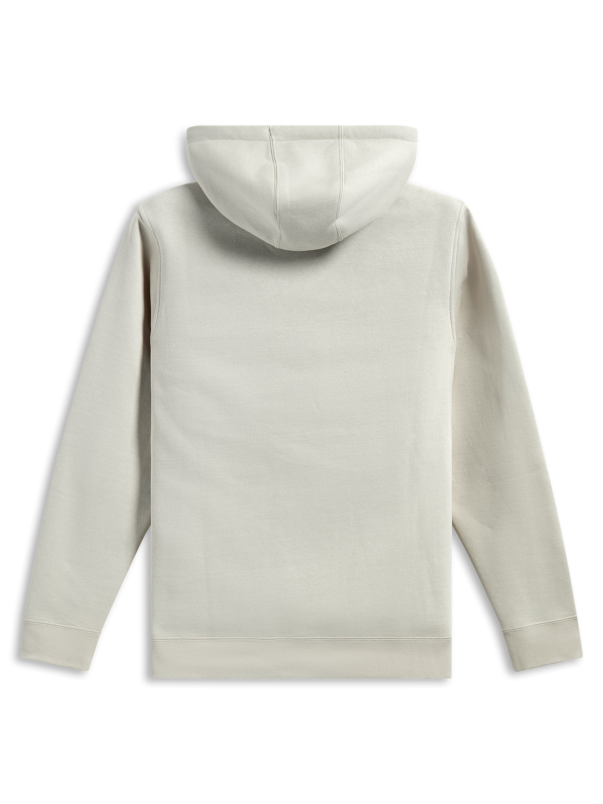 Alpinestars Pulse Hoodie, achteraanzicht, zandkleurig gebroken wit, casual pullover fleece, lange mouwen met geribde manchetten en zoom, ontwerp met capuchon, op motorsport geïnspireerde streetwear