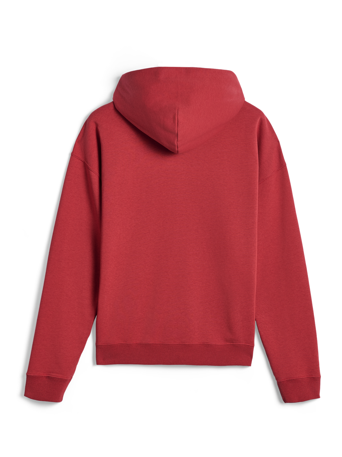 Alpinestars Essentials Ageless Hoodie, achteraanzicht, steenrood, casual sportkleding, effen ontwerp met capuchon en geribbelde manchetten, zachte fleece afwerking