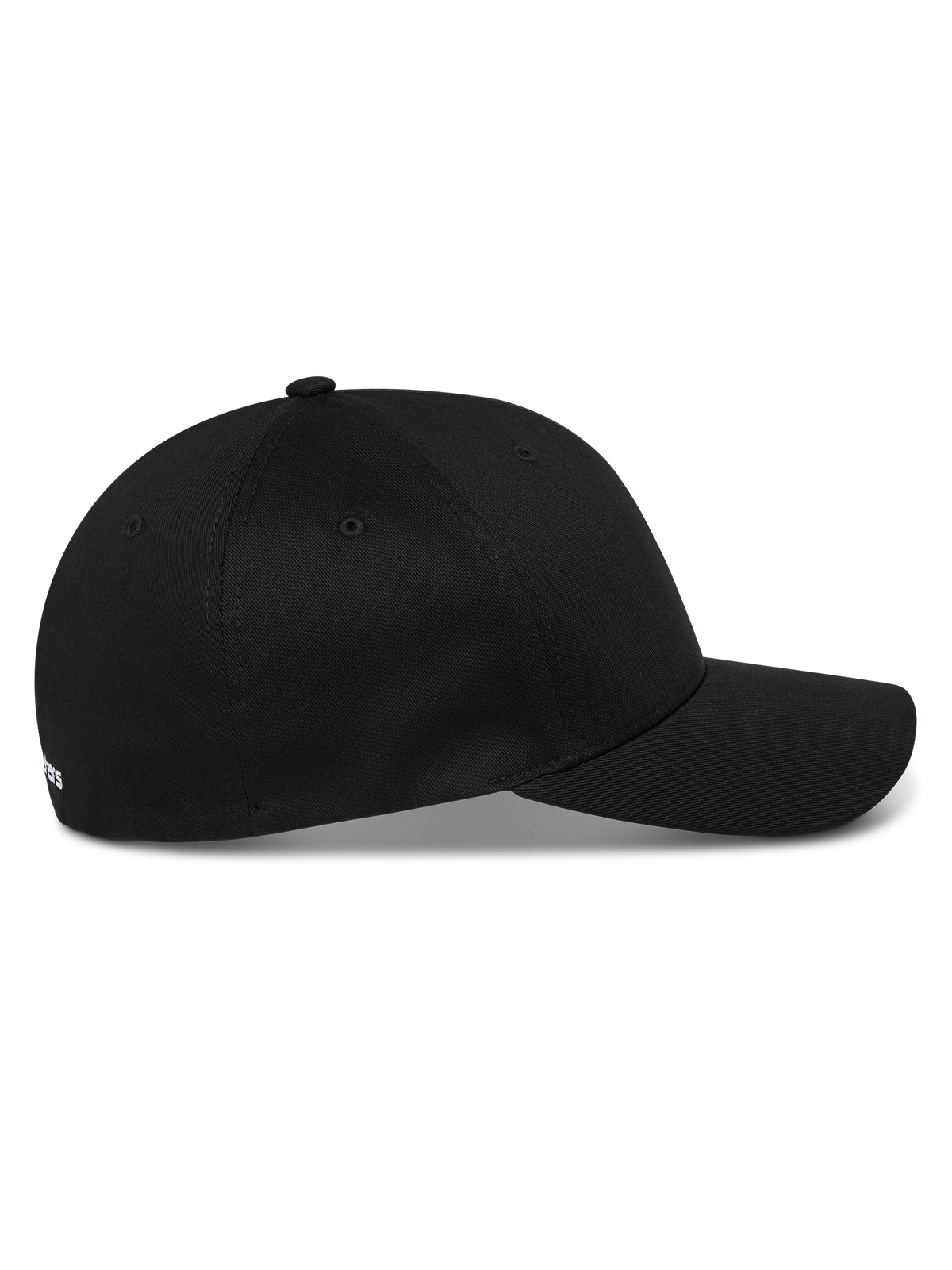 Alpinestars Corp Shift Multi pet, zwarte baseballcap, zijprofiel, gebogen klep, gestructureerde kroon, stretch twill, casual motorsportkleding