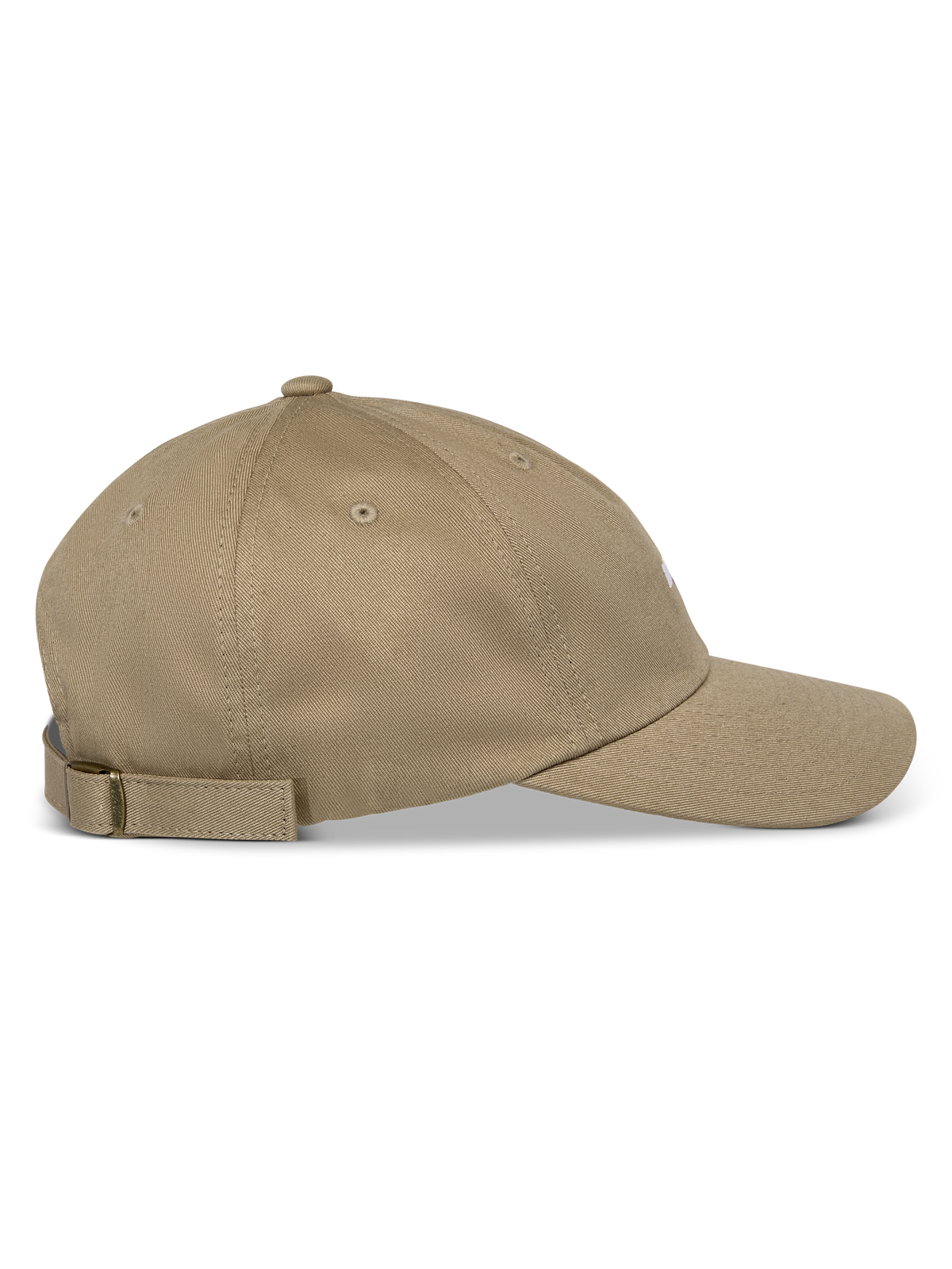 Alpinestars Deduce Strapback pet, khaki, zijprofiel, gebogen klep met ongestructureerde lage kroon, katoenen keperstof met verstelbare strapback-sluiting en plat geborduurd logo