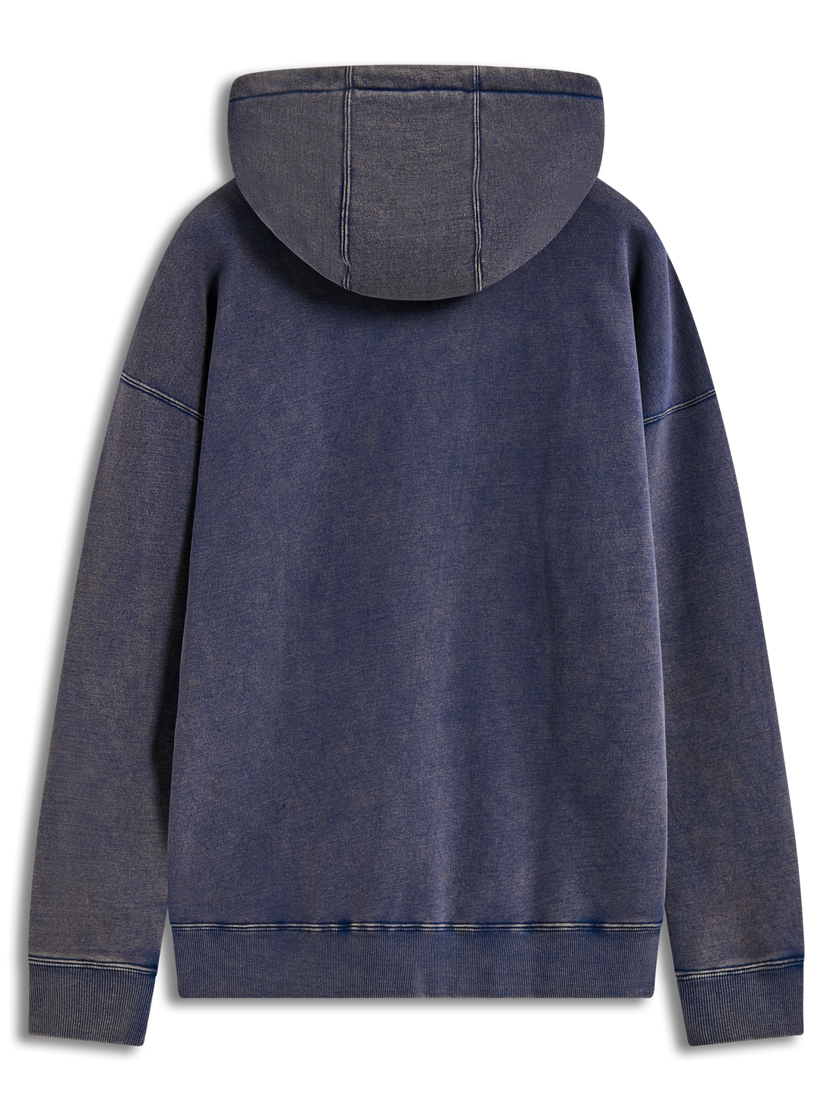 Alpinestars Infinite Washed Oversized Hoodie, blauwe snow-wash fleece, achterzijde met capuchon en relaxed fit, casual sportswear.