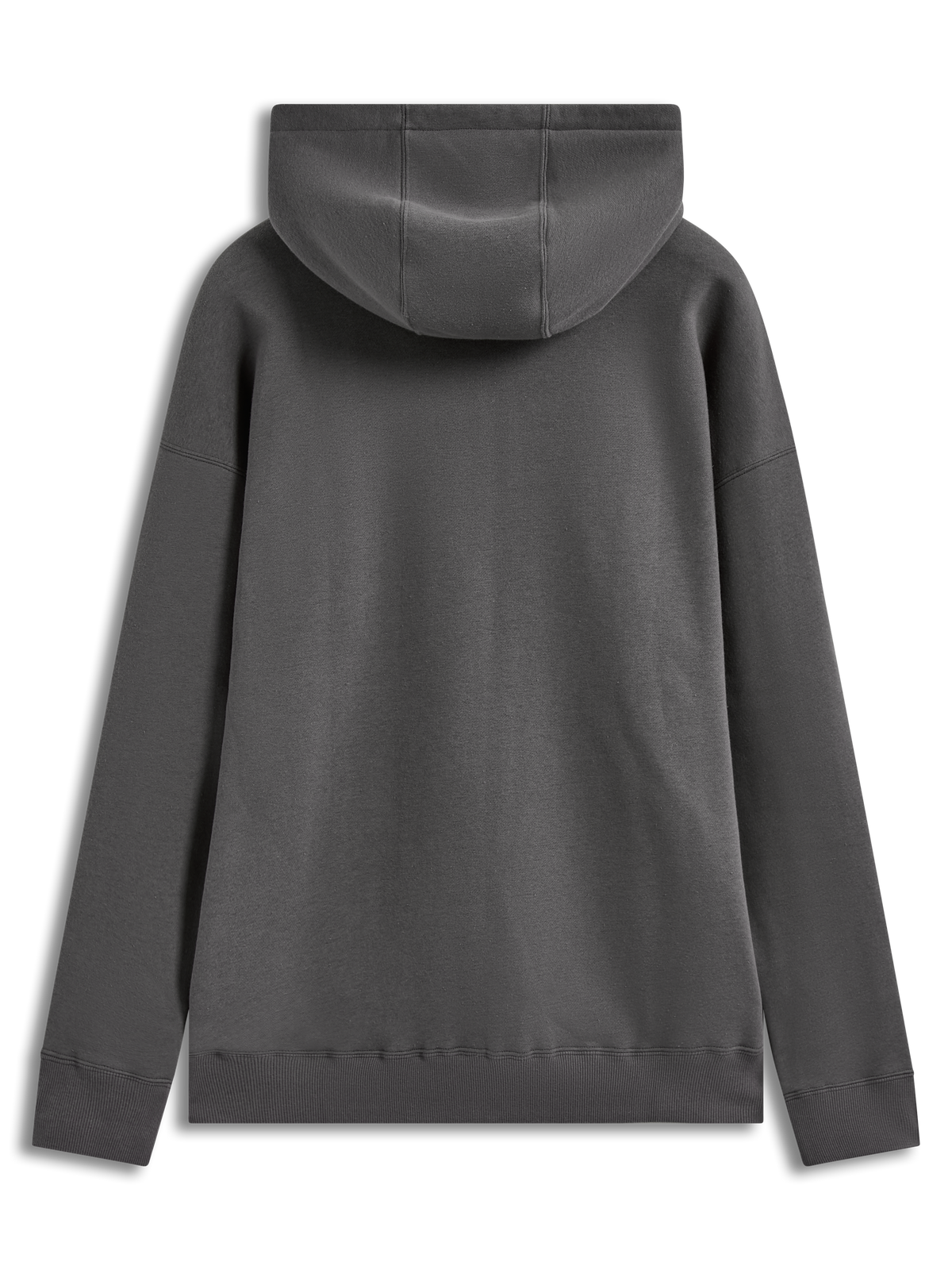 Alpinestars Entity Oversized hoodie, grijze sportswear fleece, achteraanzicht met grote capuchon en geribbelde manchetten.