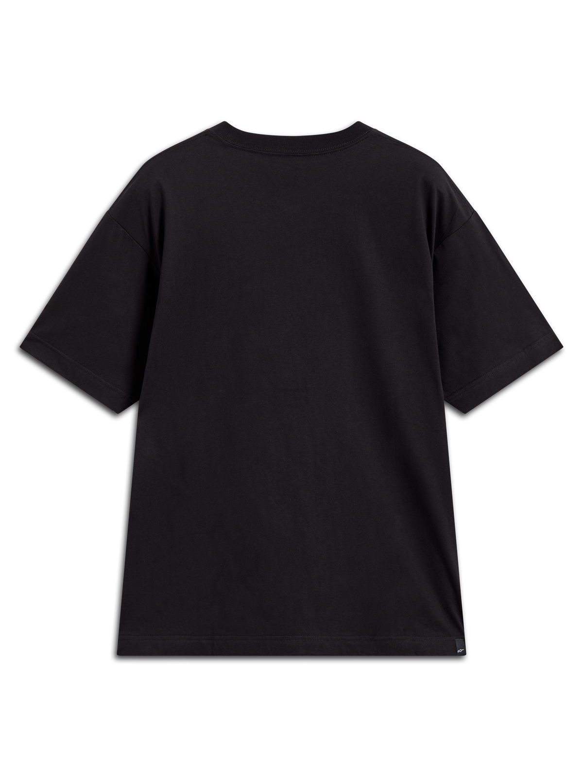 Alpinestars Chalk Oversized CSF Tee, black short-sleeve sportswear t-shirt, relaxed fit cotton blend, back view.