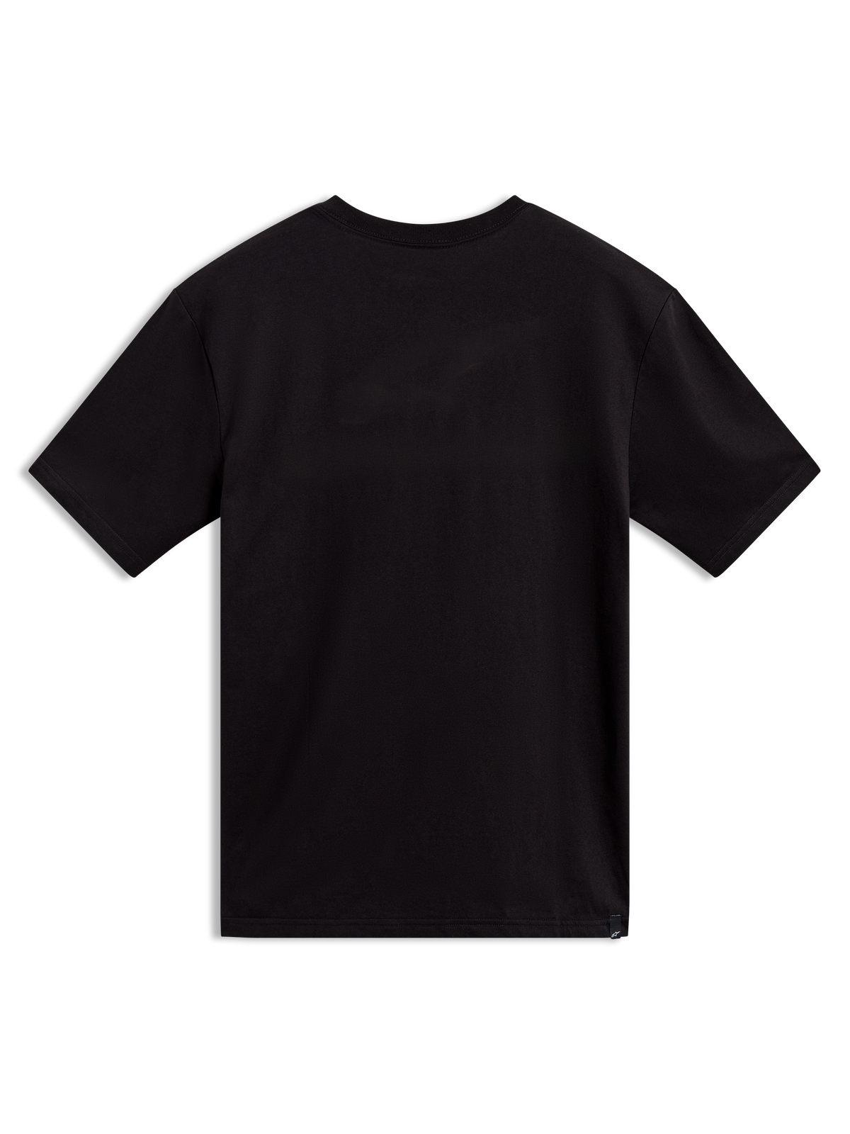 Alpinestars P1 CSF t-shirt met korte mouwen, zwart performance sport-t-shirt, achteraanzicht met effen ontwerp, katoen-polyester mix.