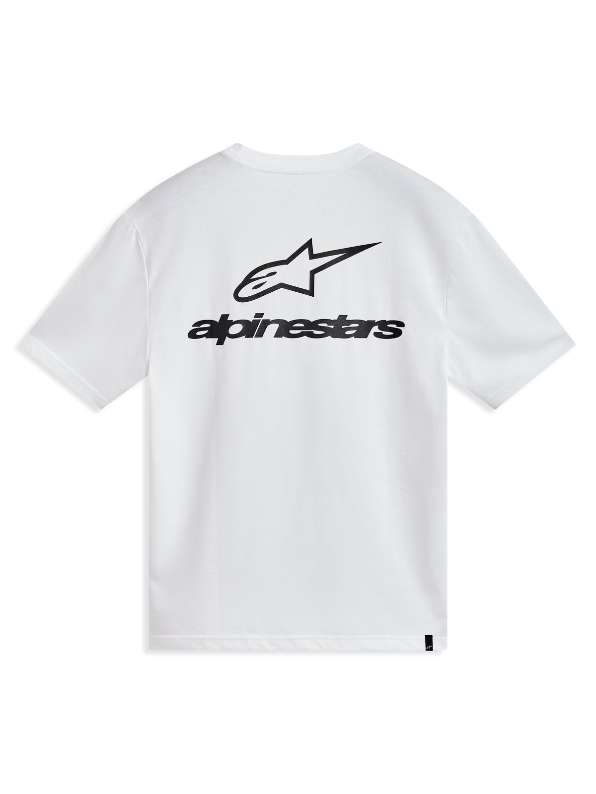 Alpinestars Combo Back CSF Short Sleeve Tee in White and Black, featuring a large Astars logo graphic on the back.