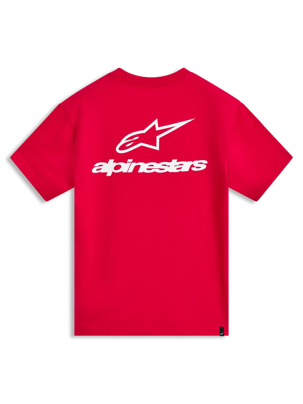 Alpinestars Combo Back CSF Tee, red short-sleeve sportswear shirt with a large white logo graphic on the back.