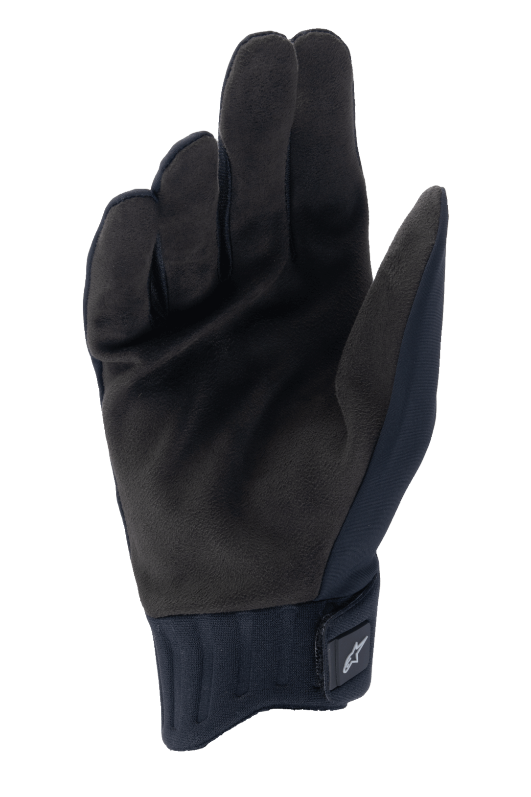 Alpinestars A-Dura Rain handschoenen, zwarte fietshandschoenen, handpalmzicht met synthetisch suèdemateriaal, geribbelde neopreen manchet met klittenbandsluiting, laagprofielontwerp voor mountainbiken en bescherming tegen nat weer