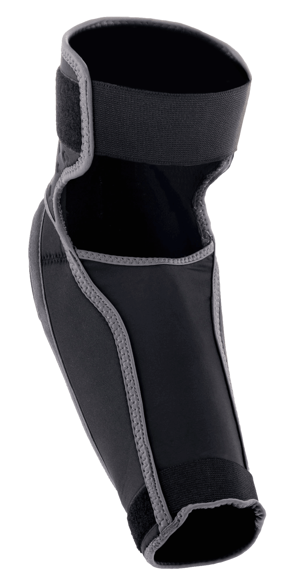 Alpinestars Vector elleboogbeschermers, MTB-elleboogbeschermers, zwart en antraciet grijs, met een tweedelige constructie voorzien van elastische banden aan de boven- en onderkant, klittenbandsluitingen en een uitsparing voor flexibele beweging