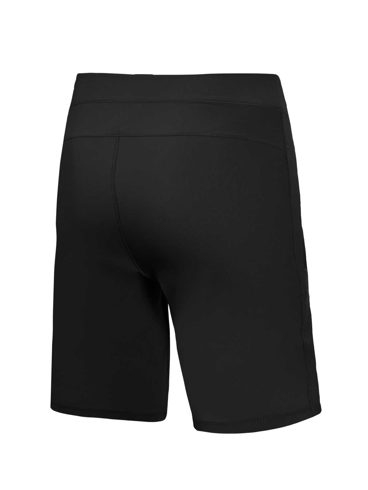 Black A-Dura Ride Shorts, rear view, featuring durable 4-way stretch woven fabric for mountain biking performance.