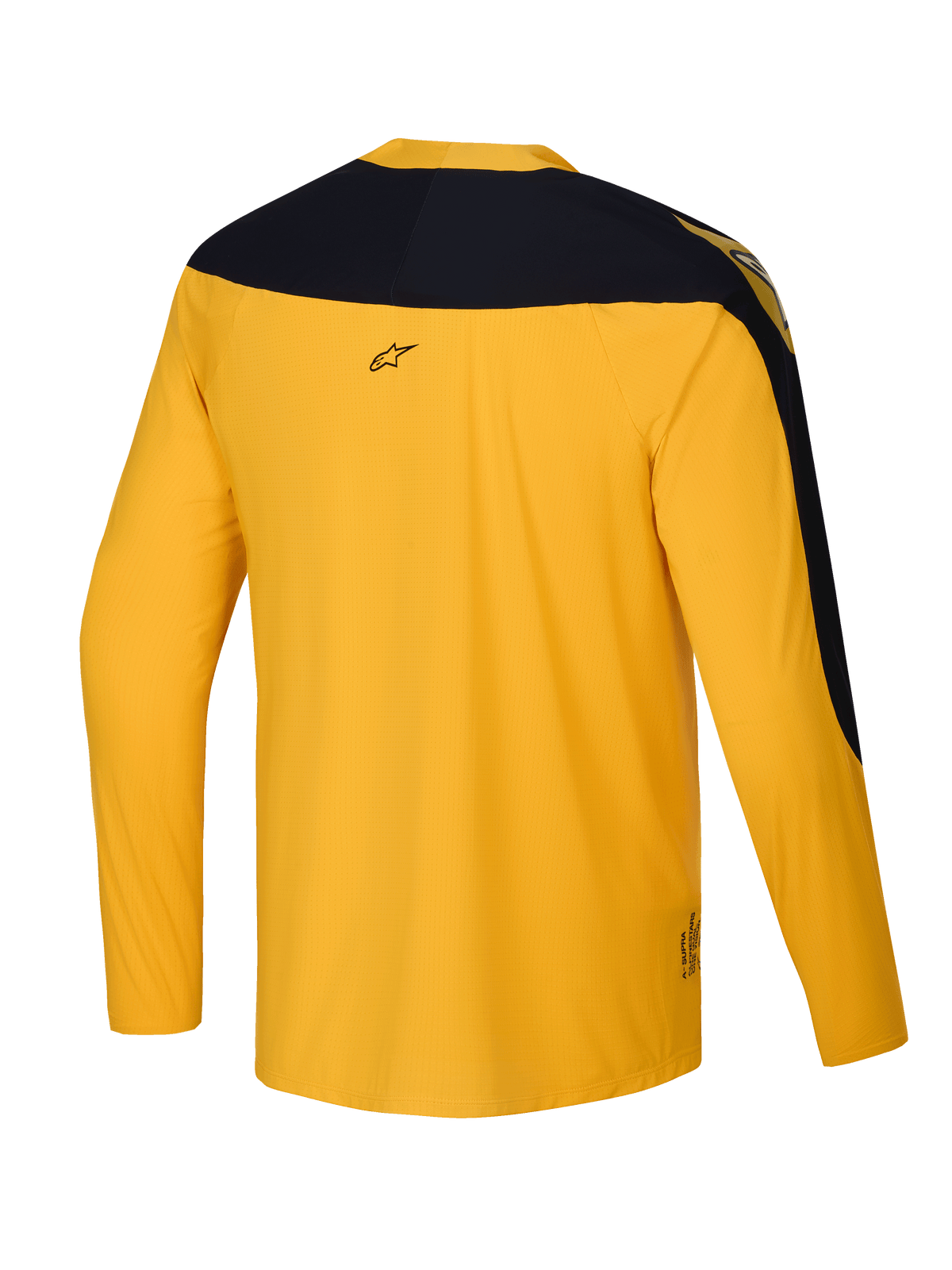 Alpinestars Beperkte Oplage A-Supra Melt Gold Jersey, long sleeve MTB jersey voor heren, donkergeel, micro-geperforeerd polyester met stretchpanelen