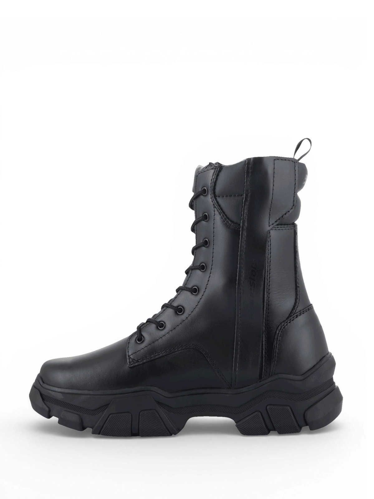 Alpinestars Ava dameslaarzen, zwarte leren urban motorlaarzen met een dikke verhoogde rubberen zool.