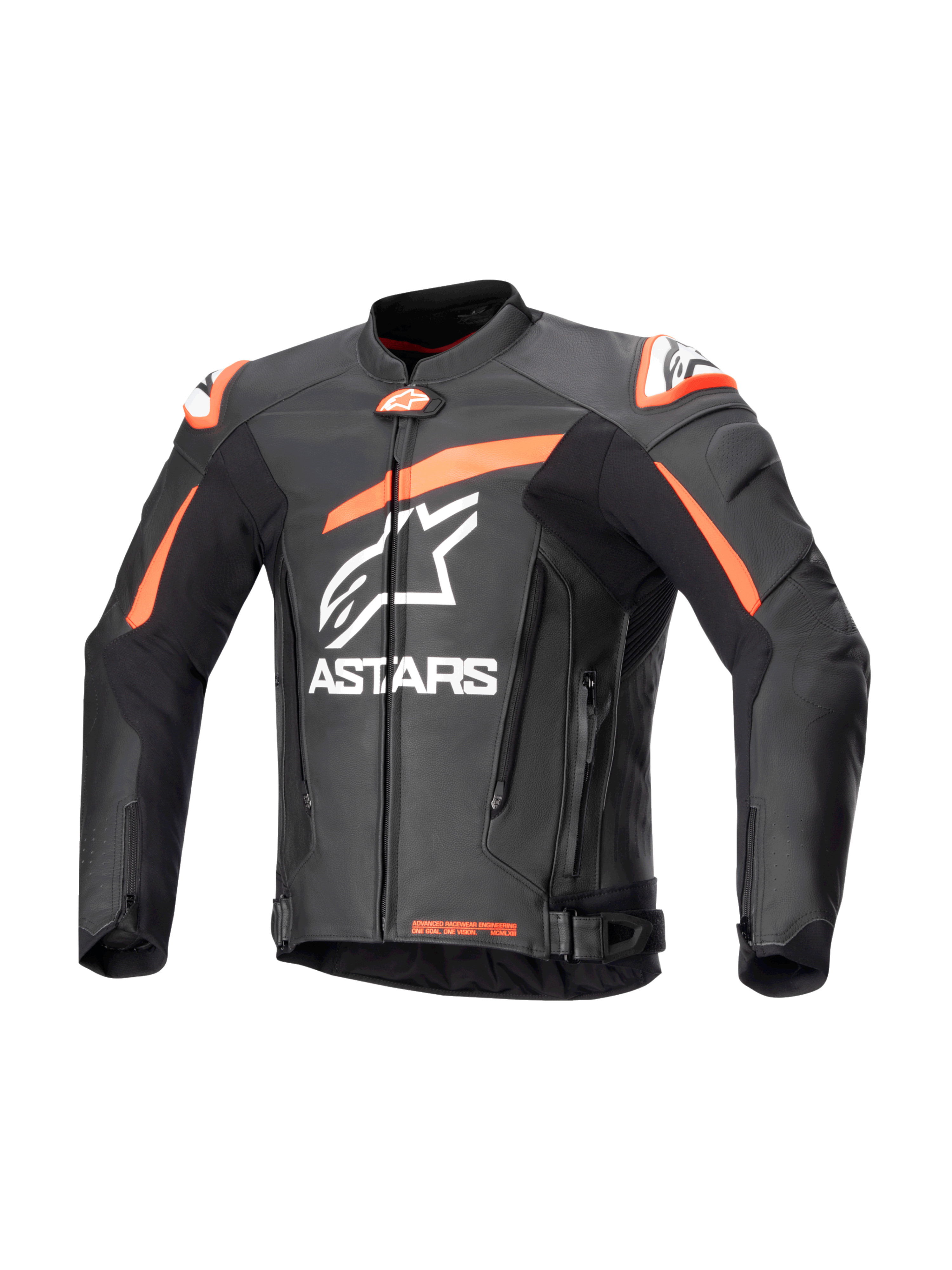 GP Plus V4 Leren Jas - Zwart Rood Jas Motorcycle | Alpinestars®