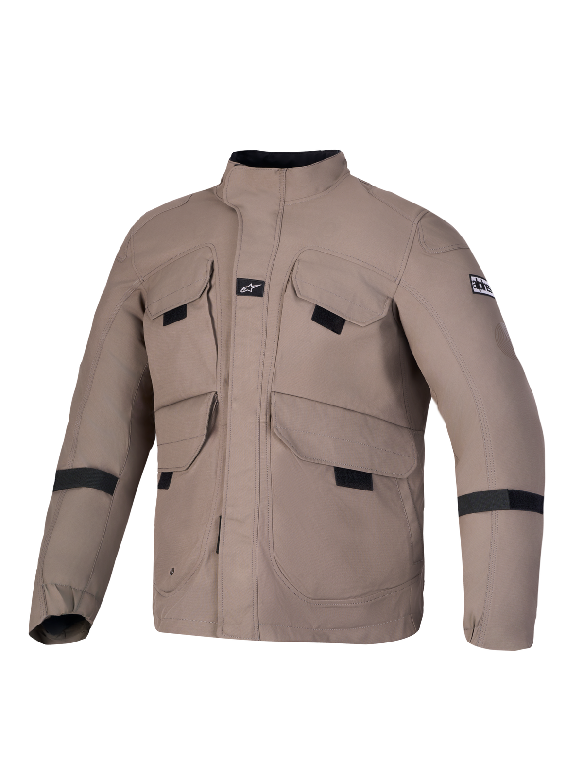 Altan Drystar jas, urban contemporaine motorjas in walnootzwart, met waterdichte constructie, multi-pocket veldontwerp en schouder- en elleboogbescherming