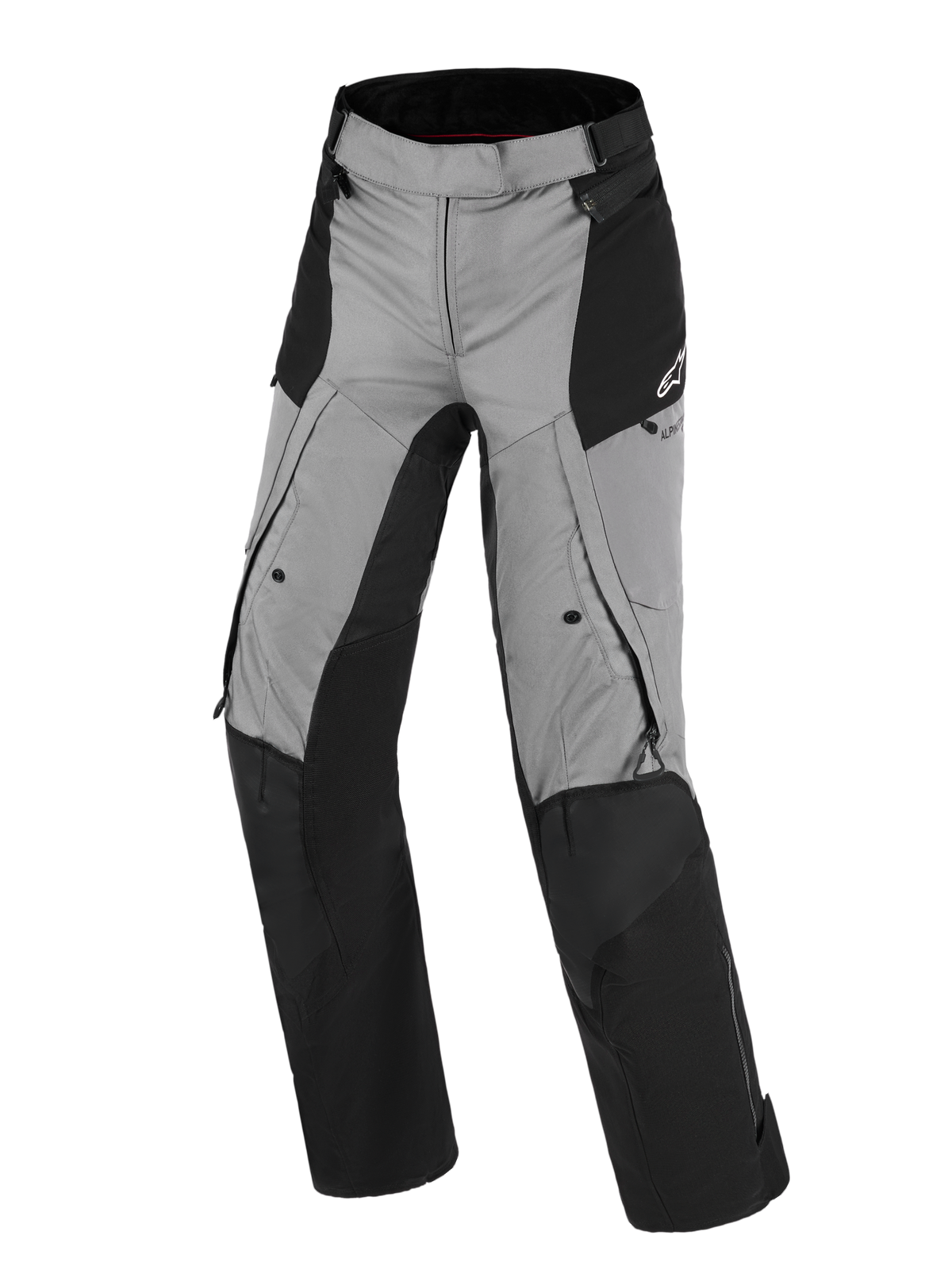 Alpinestars Stella Andes V4 Drystar® Broek, motorbroek voor dames, zwart en donkergrijs, adventure touring-ontwerp met waterdicht textiel, versterkte knie- en zitvlakzones, ventilatieopeningen en zakken met rits, Alpinestars-logo op de heup