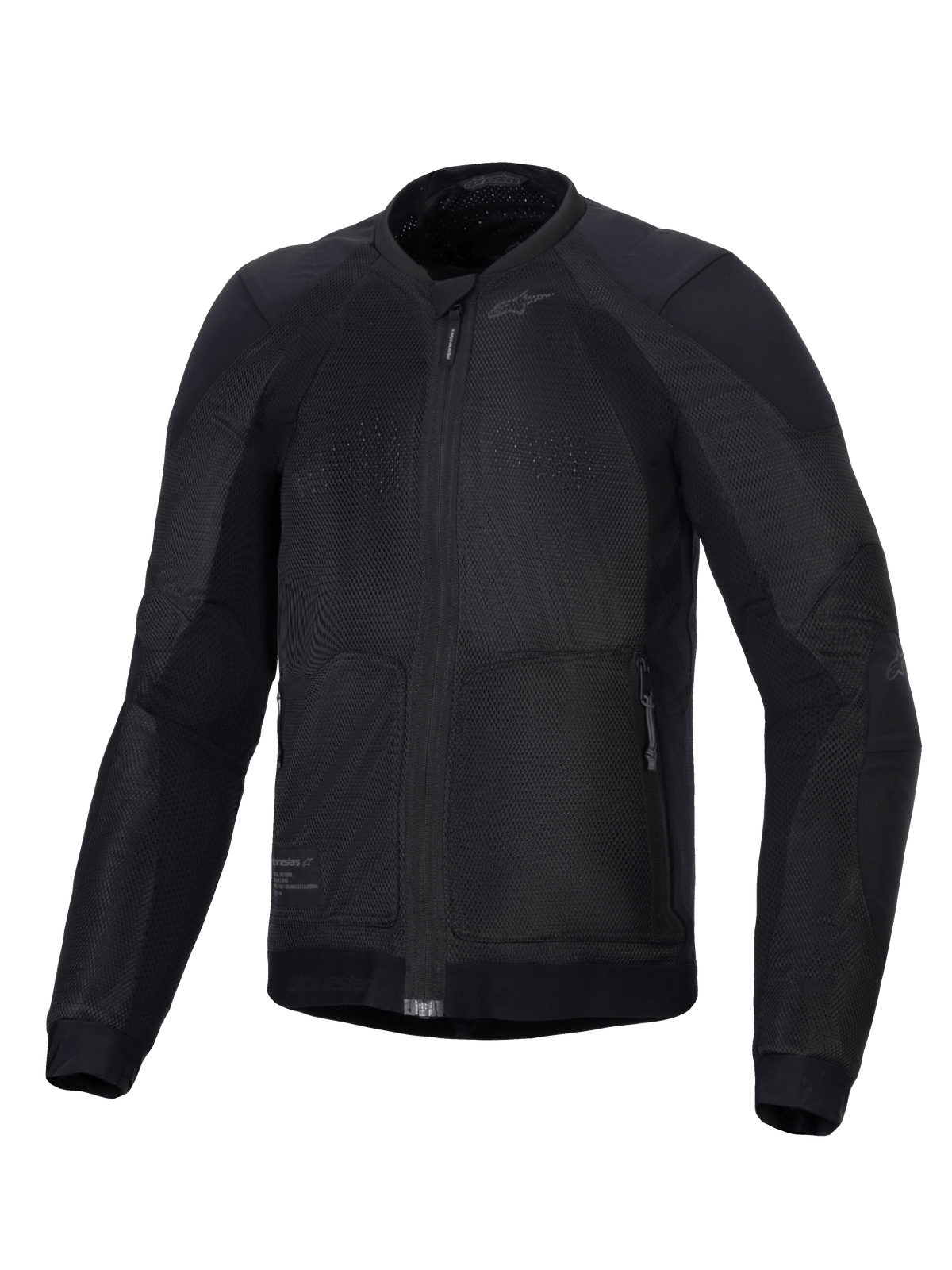 Alpinestars Troop-Air Jas, heren urban motorjas, zwart, ademend mesh met Nucleon Flex Plus CE-gecertificeerde bescherming.