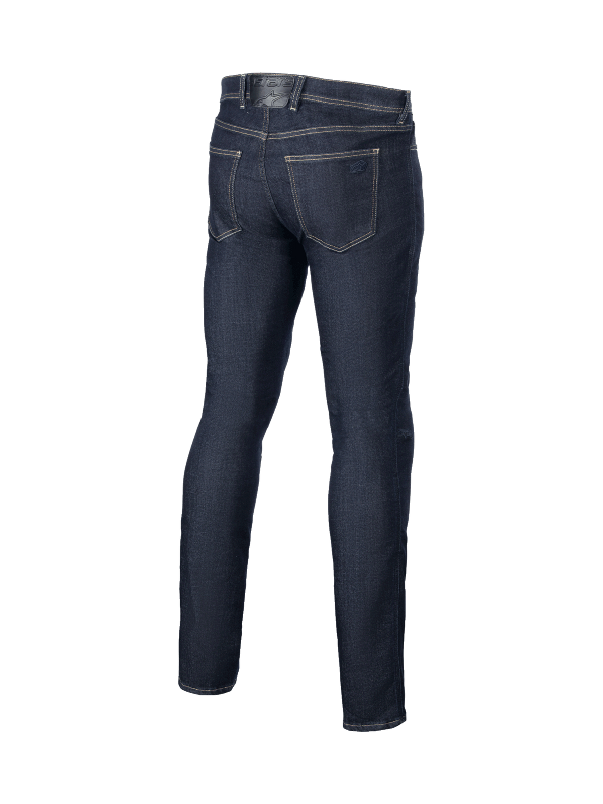 Alpinestars Cult-8 stretch denim broek, urban heren motorbroek, blauw, rechte pijpen, CE-gecertificeerd, achteraanzicht