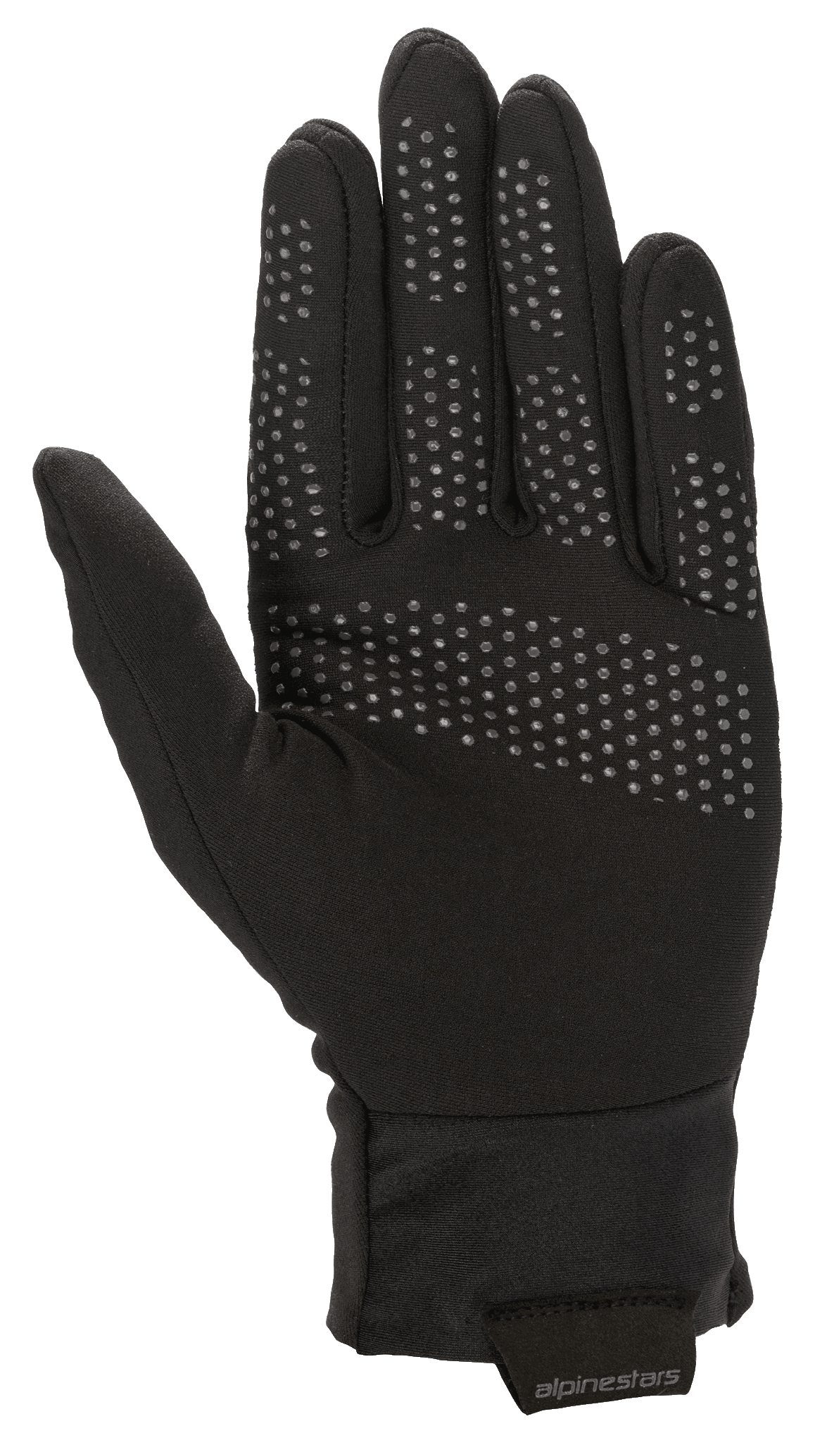 Alpinestars Range 2 In One GORE-TEX binnenhandschoen, verwijderbare thermische voering, zwart, met getextureerde gripstippen op de handpalm en vingers, stretch manchet met Alpinestars logo-tab, thermisch accessoire voor multi-seizoen motorhandschoenen