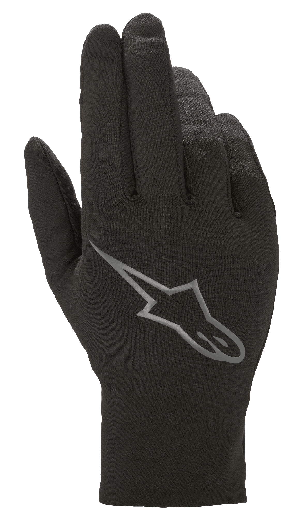 Alpinestars Range 2 In One GORE-TEX binnenhandschoen, uitneembare thermische fleece voering, zwart met grijs Astars-logo op de rug van de hand, multi-seizoen accessoire voor motorhandschoenen