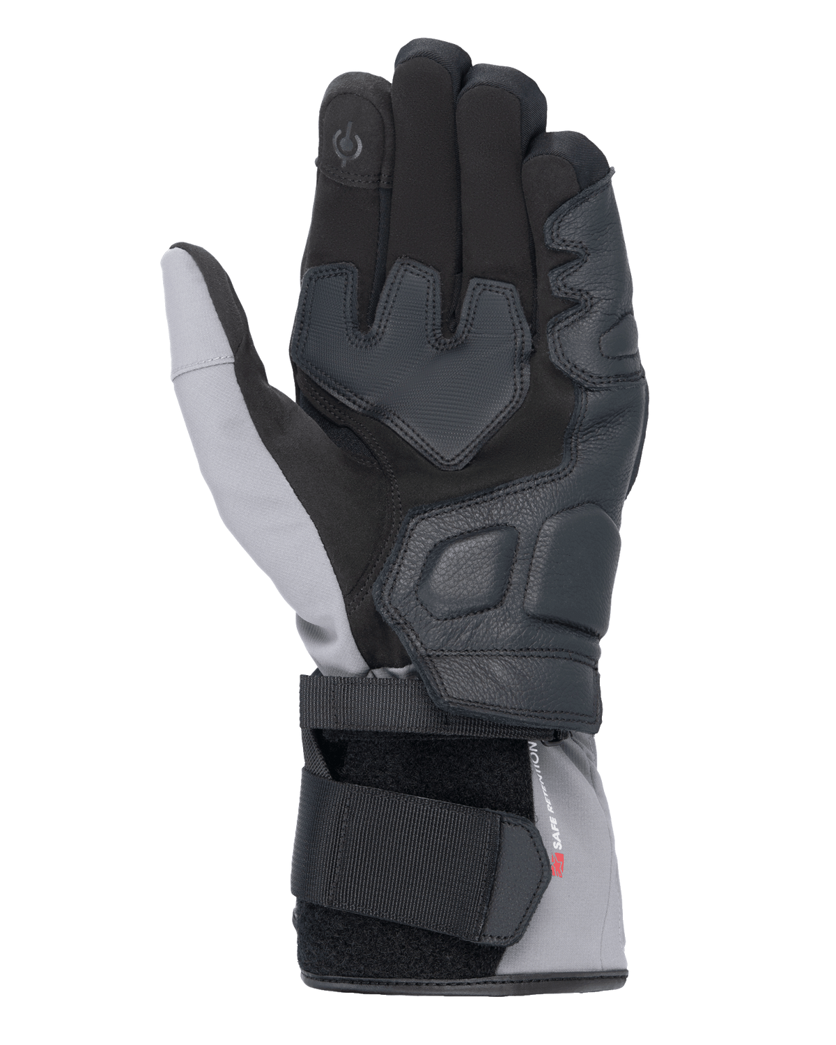 Alpinestars Tourer W-7 V2 Drystar® handschoenen, palmweergave, zwart en donkergrijs, wintermotorhandschoenen met leren handpalmversterkingen, touchscreen-compatibele wijsvinger en een dubbel sluitsysteem voor een veilige pasvorm