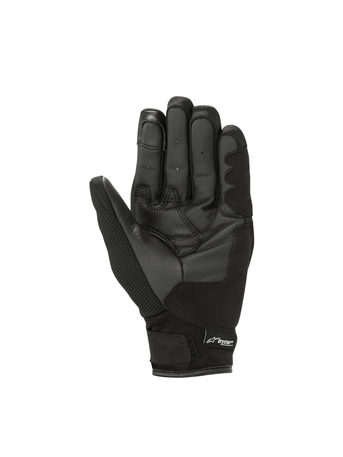 Alpinestars Stella S-Max Drystar dames-motorhandschoenen, zwart-antraciet leren handpalm met waterdichte bescherming.
