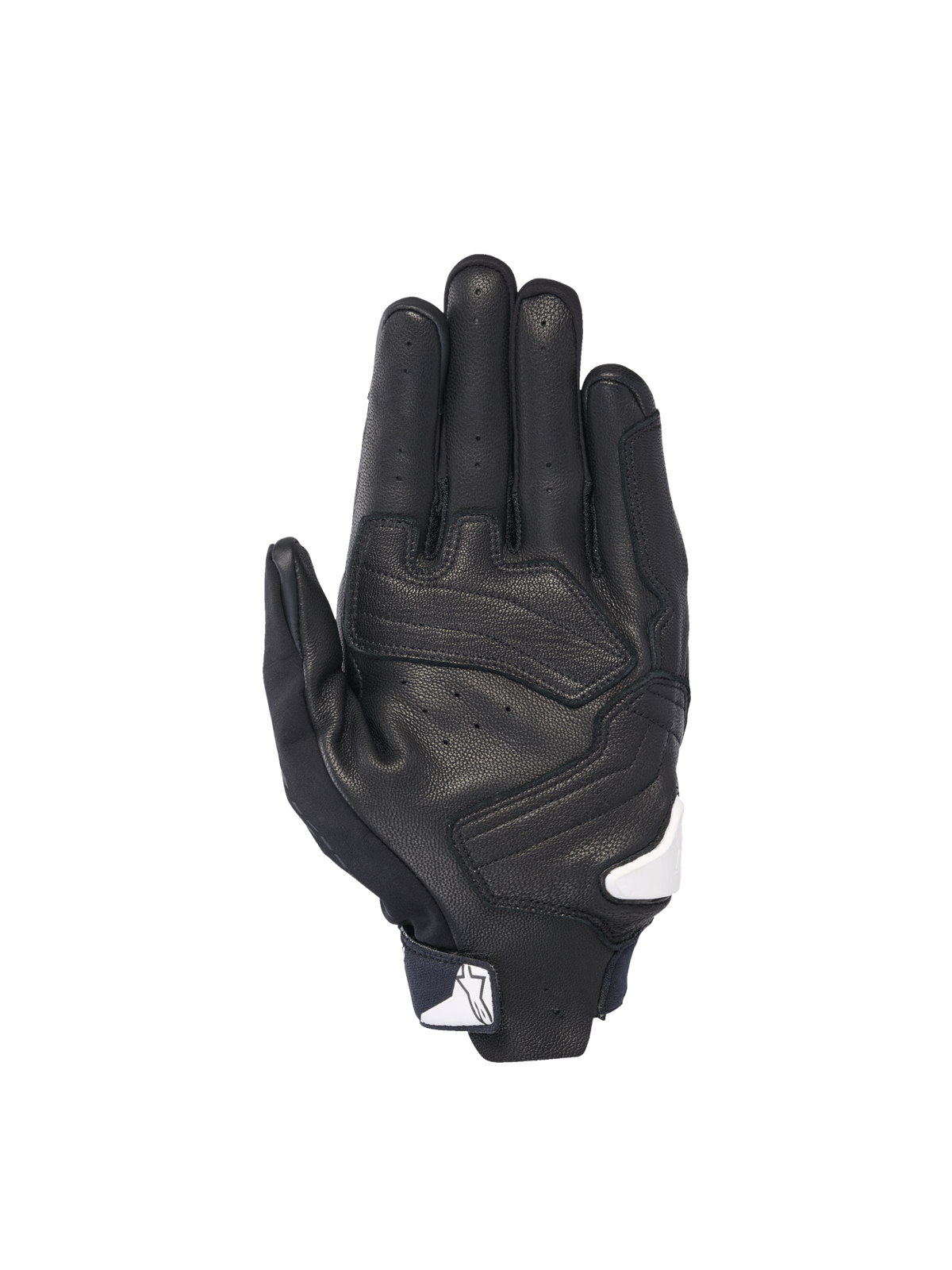 Alpinestars SP X 7 handschoenen, heren-sportmotorhandschoenen, zwart en wit, geperforeerd leer met sliders voor road racing.