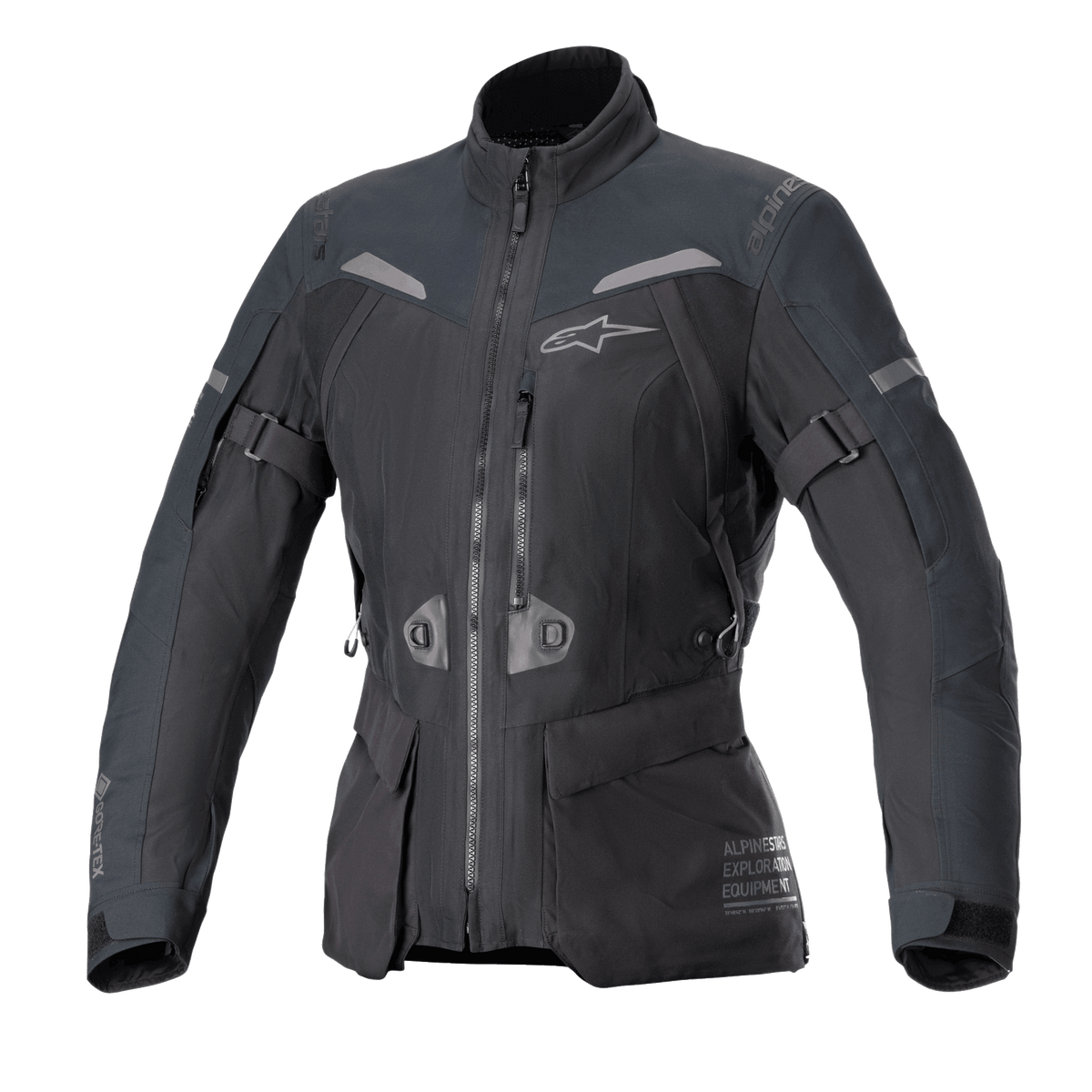 Alpinestars Stella ST-7 2L GORE-TEX Jas, dames motorjas, zwart en donkergrijs, waterdichte gelamineerde constructie, CE-gecertificeerd