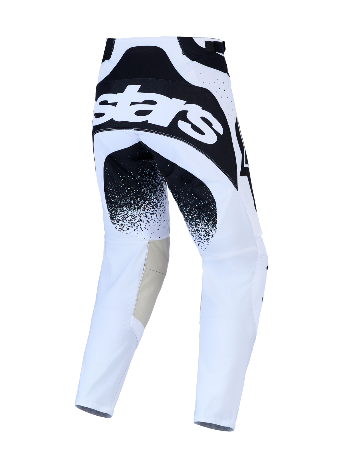 Alpinestars Techstar Swan Broek en Gear Set, heren-motorcrossbroek, wit en zwart, met leren binnenknieën en Babel knieconstructie, achteraanzicht
