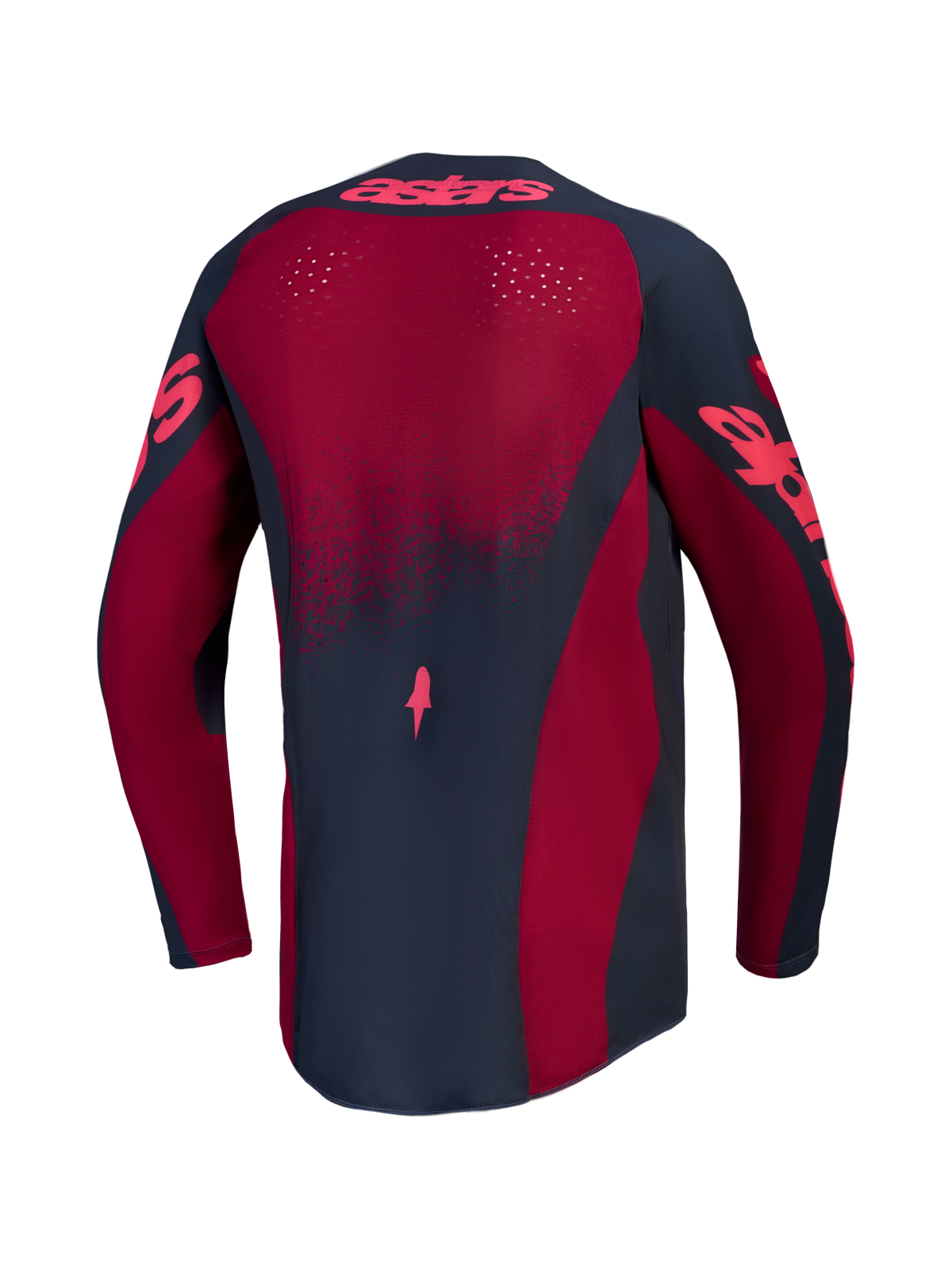 Alpinestars Stella Techstar Swan jersey, dames motorcrossjersey, rood en donkergrijs, met laserperforaties.