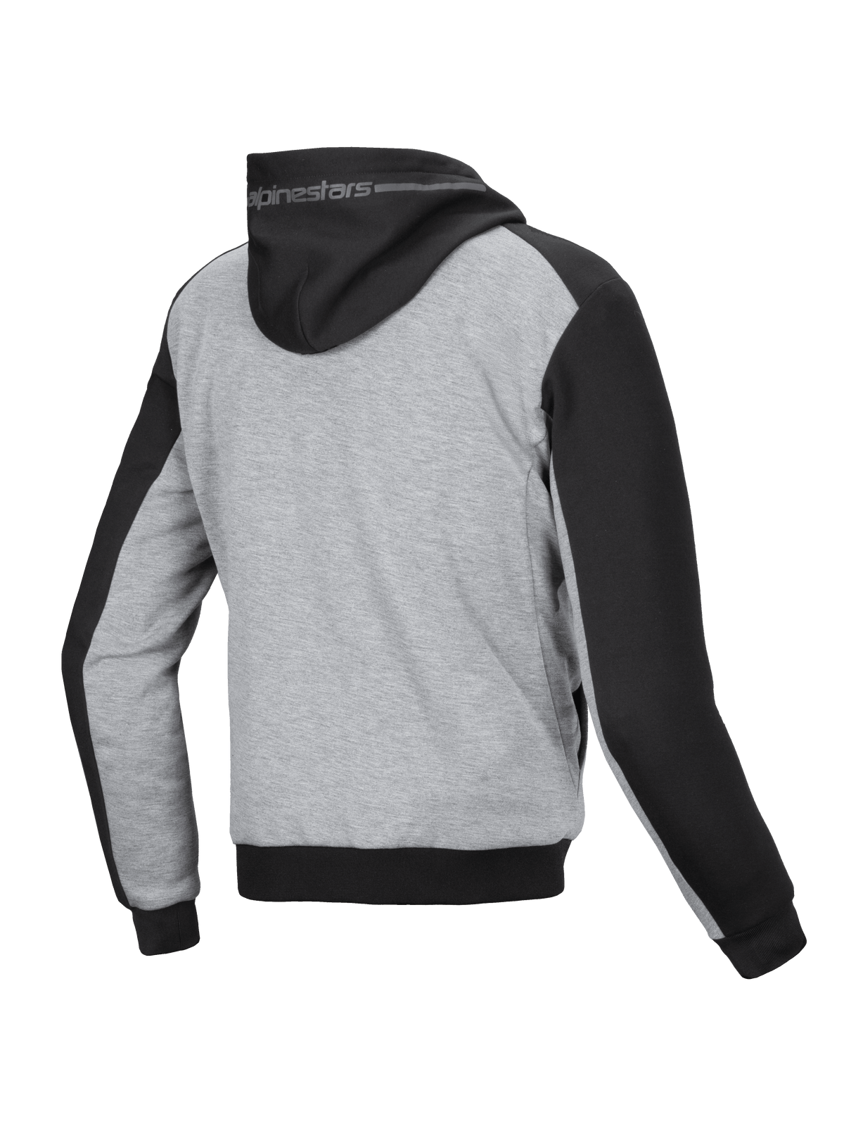 Alpinestars Chrome V2 Sport Hoodie, heren urban motorjas in zwart en grijs gemêleerd met aramide versterkingen.