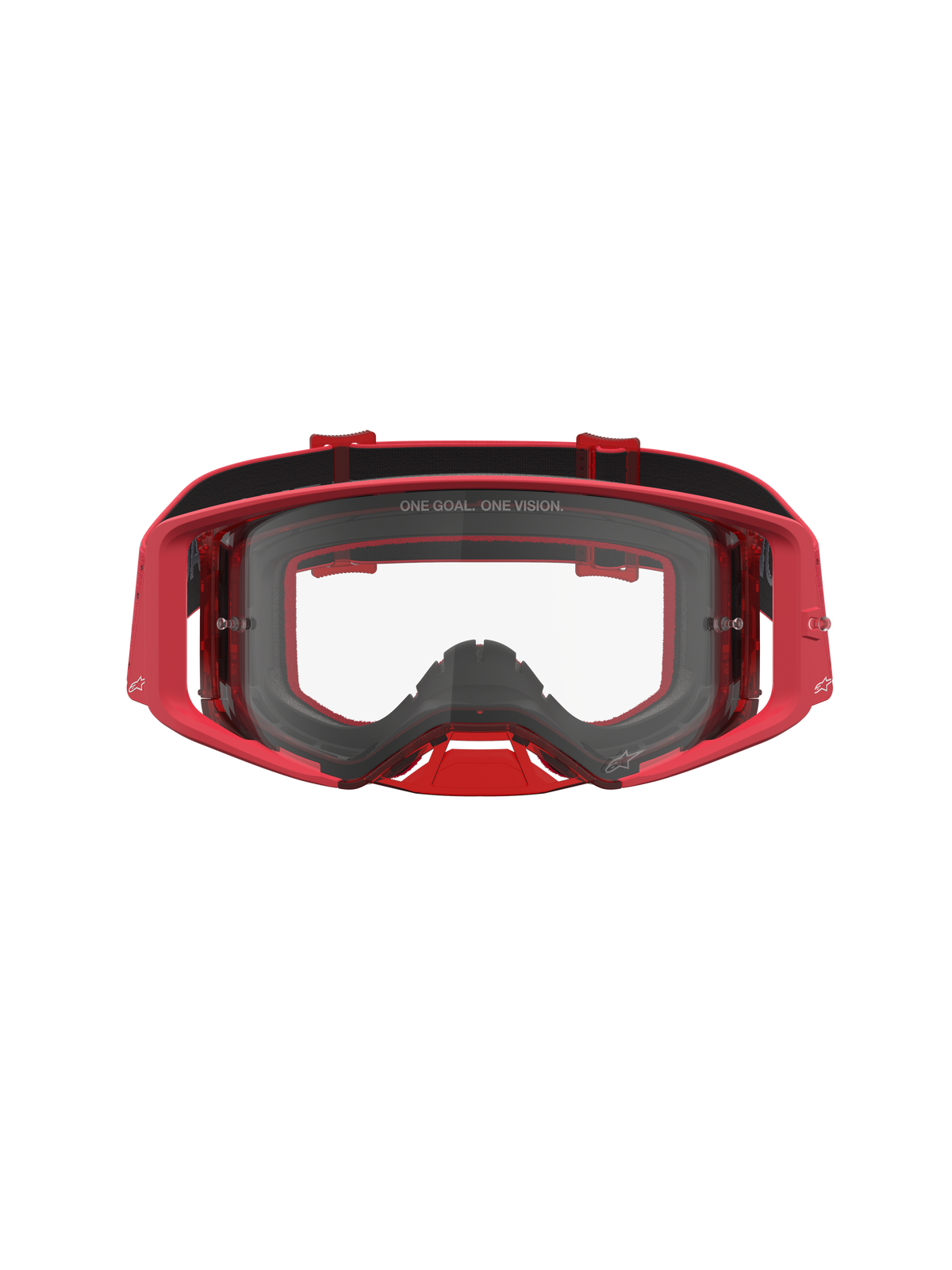 Alpinestars Supertech Vesta veiligheidsbril, rode motocrossbril voor off-road rijden met een heldere lens, breed perifeer zicht en een duurzame frameconstructie.