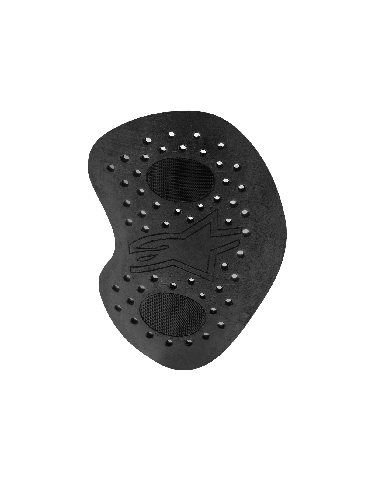 Alpinestars Nucleon Racing KR-HR heupbeschermer, zwarte motorbescherming insert, geperforeerd energieabsorberend schuim met harde geïnjecteerde schalen, Alpinestars sterlogo in reliëf, ergonomisch ontwerp voor racepakken