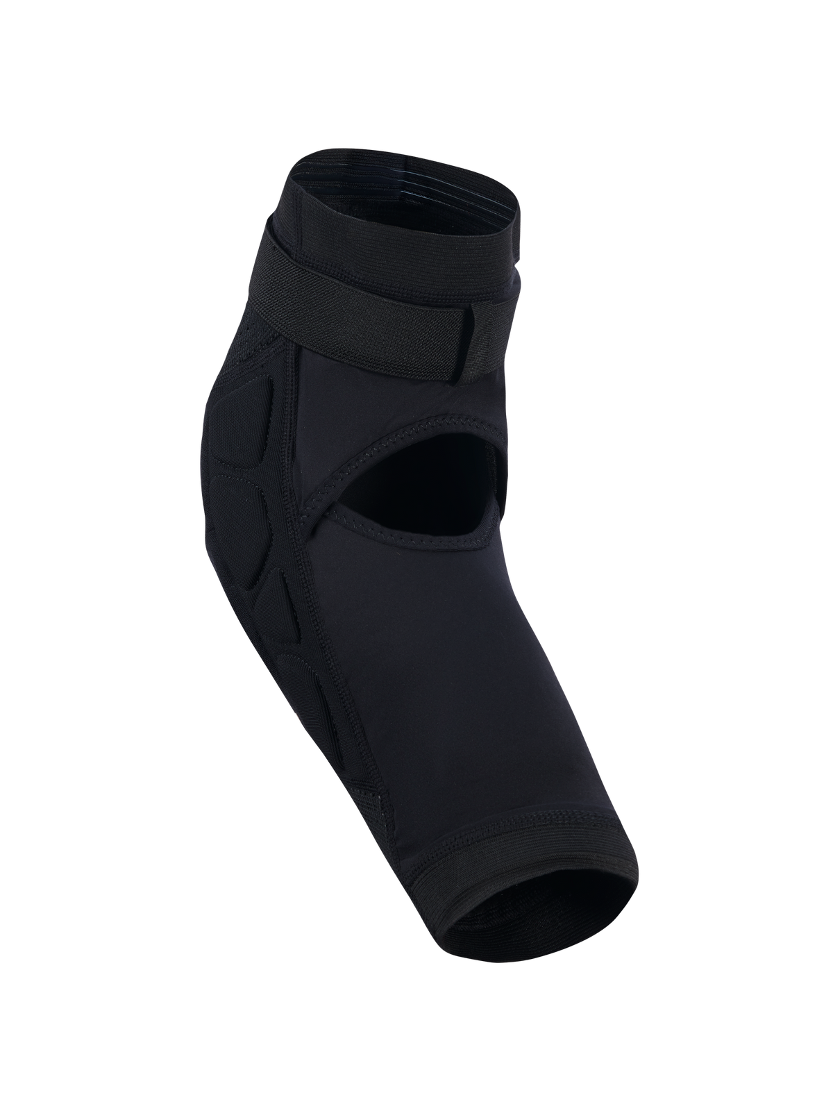Alpinestars Bionic Plasma jeugd kniebeschermer, zwart, motocross kniebeschermer met een open achterkant voor ventilatie, stevige bovenband en zijvulling voor impactbescherming, anatomische sleeve-constructie voor off-road rijden