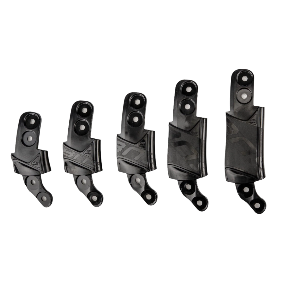 Alpinestars BNS Maat Adapter Kit, Bionic Neck Support accessoire, zwart, vijf kunststof maatonderdelen van verschillende hoogtes voor nauwkeurige aanpassing van de brace, modulaire pasvormonderdelen voor off-road bescherming