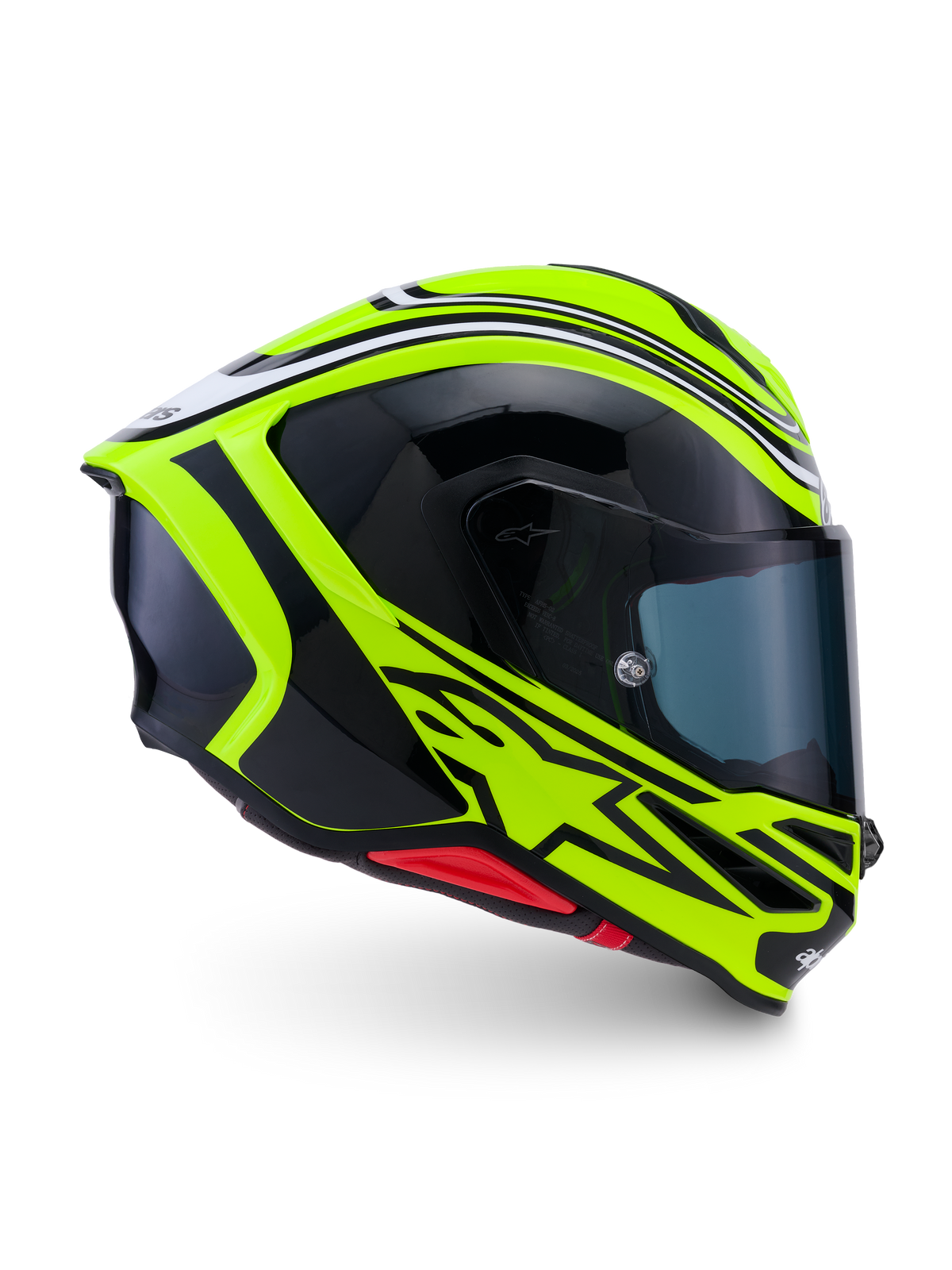 Alpinestars S-R7 Zeal helm ECE 22.06, integraalmotorhelm, fluorgeel, zwart en wit, carbon constructie