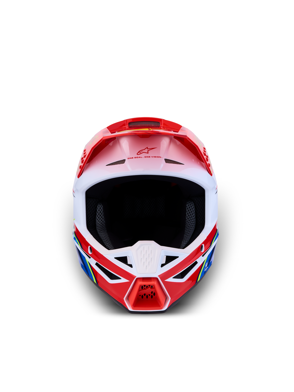 Alpinestars SM3 Falcon helm, motorcrosshelm voor de jeugd, rood en wit, ECE 2206-gecertificeerd, geschikt voor off-road.
