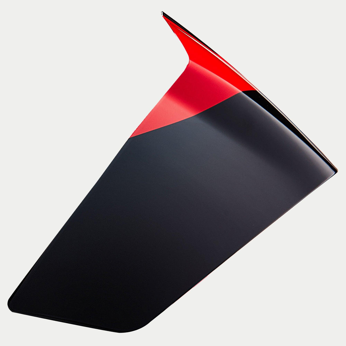 Alpinestars Supertech R10 Element Race Spoiler, aerodynamisch helmaccessoire, glanzend zwart carbon en helderrood, vervangingsonderdeel voor S-R10 racehelmen