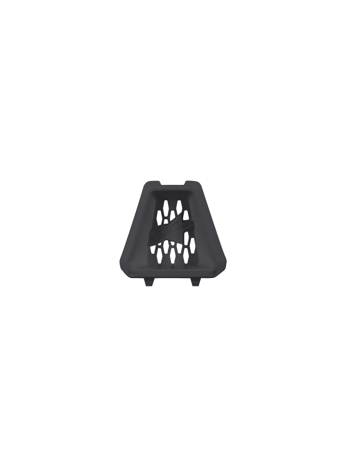 Alpinestars S-M3 Jeugd Kinventilatie, zwart, officieel vervangingsonderdeel voor SM3 Jeugd motocrosshelmen, trapeziumvormig ventilatie-onderdeel met honingraatmesh en logo in reliëf, helmaccessoire