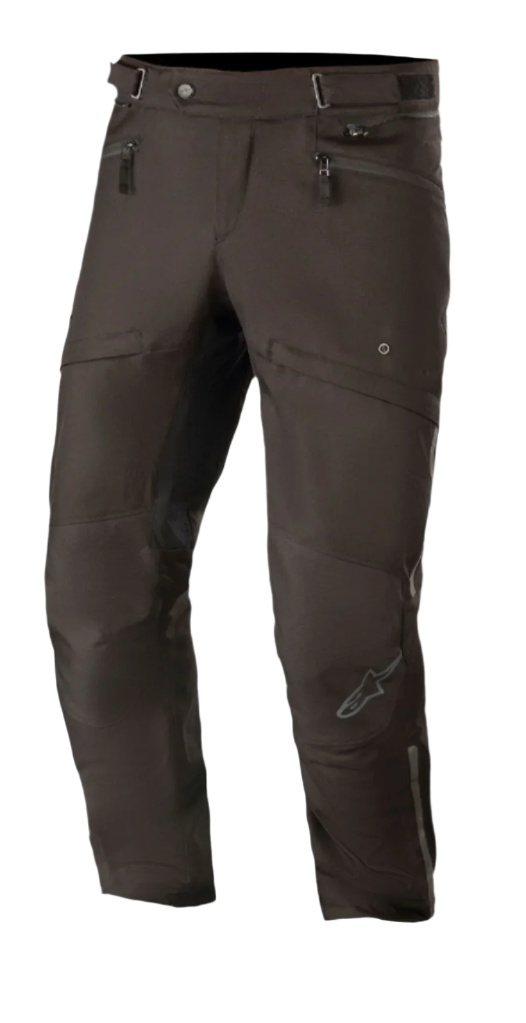 Alpinestars AST-1 V2 Waterproof Pants Short, waterdichte motorbroek, zwart, waterdichte textielconstructie, zakken met ritssluiting en verstelbare taille, voorgevormde pijpen met reflecterend logo