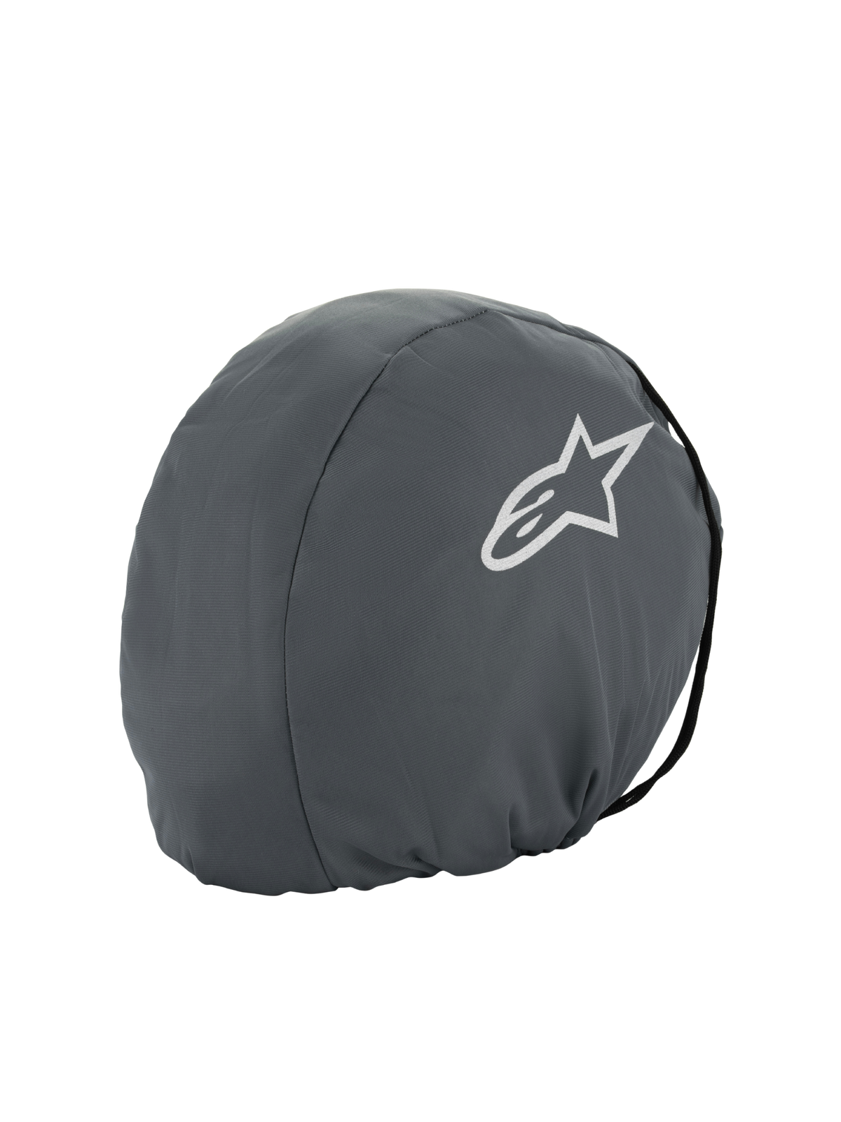 Alpinestars Supertech R10 Soft Bag, helmopbergtas, donkergrijs, wit Astars ster-logo, lichtgewicht textiele beschermhoes voor het transport van een motorhelm