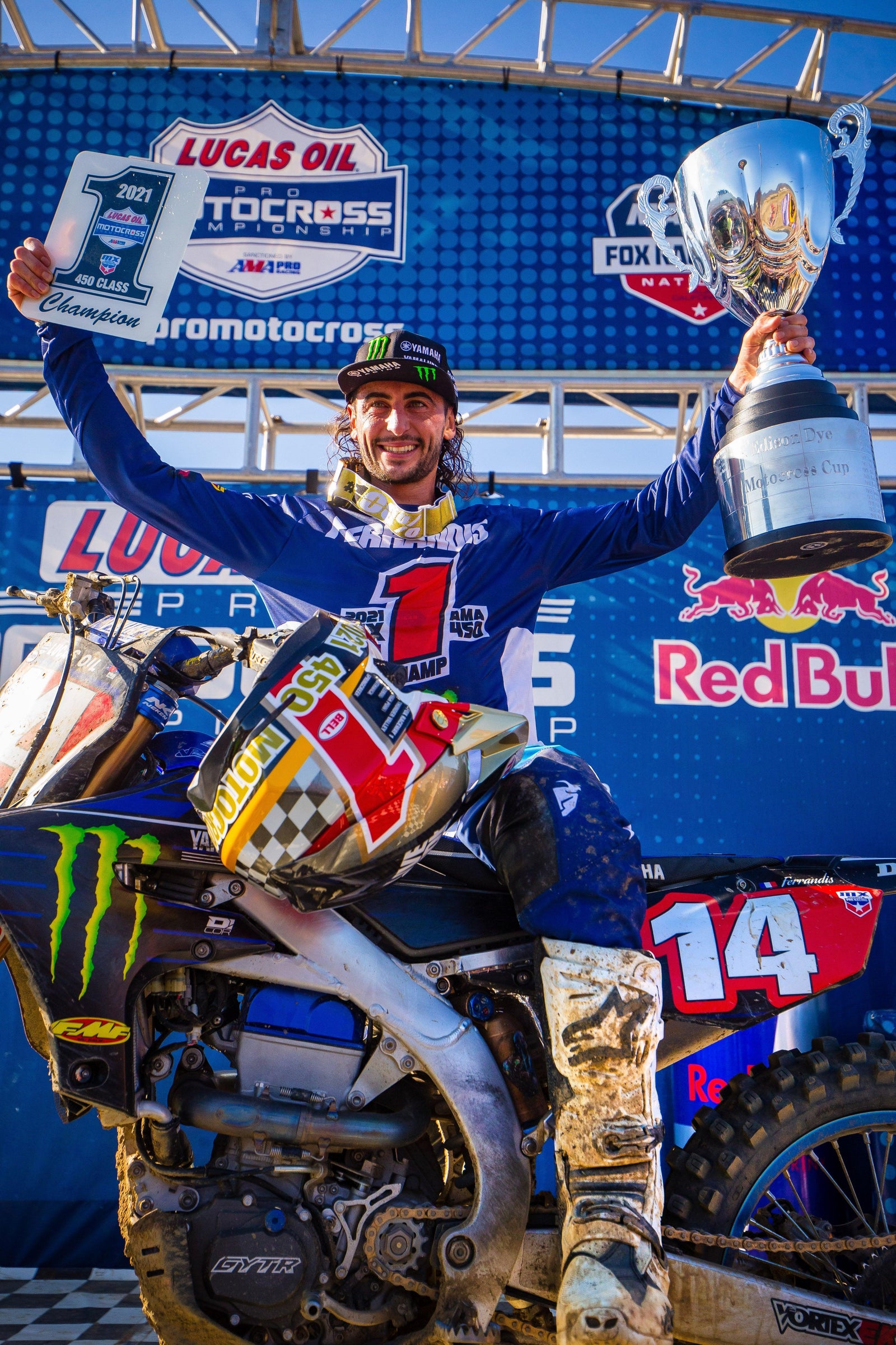 DYLAN FERRANDIS CROWNED AMA 450 PRO MOTOCROSS CHAMPION IN PALA, CALIFORNIA