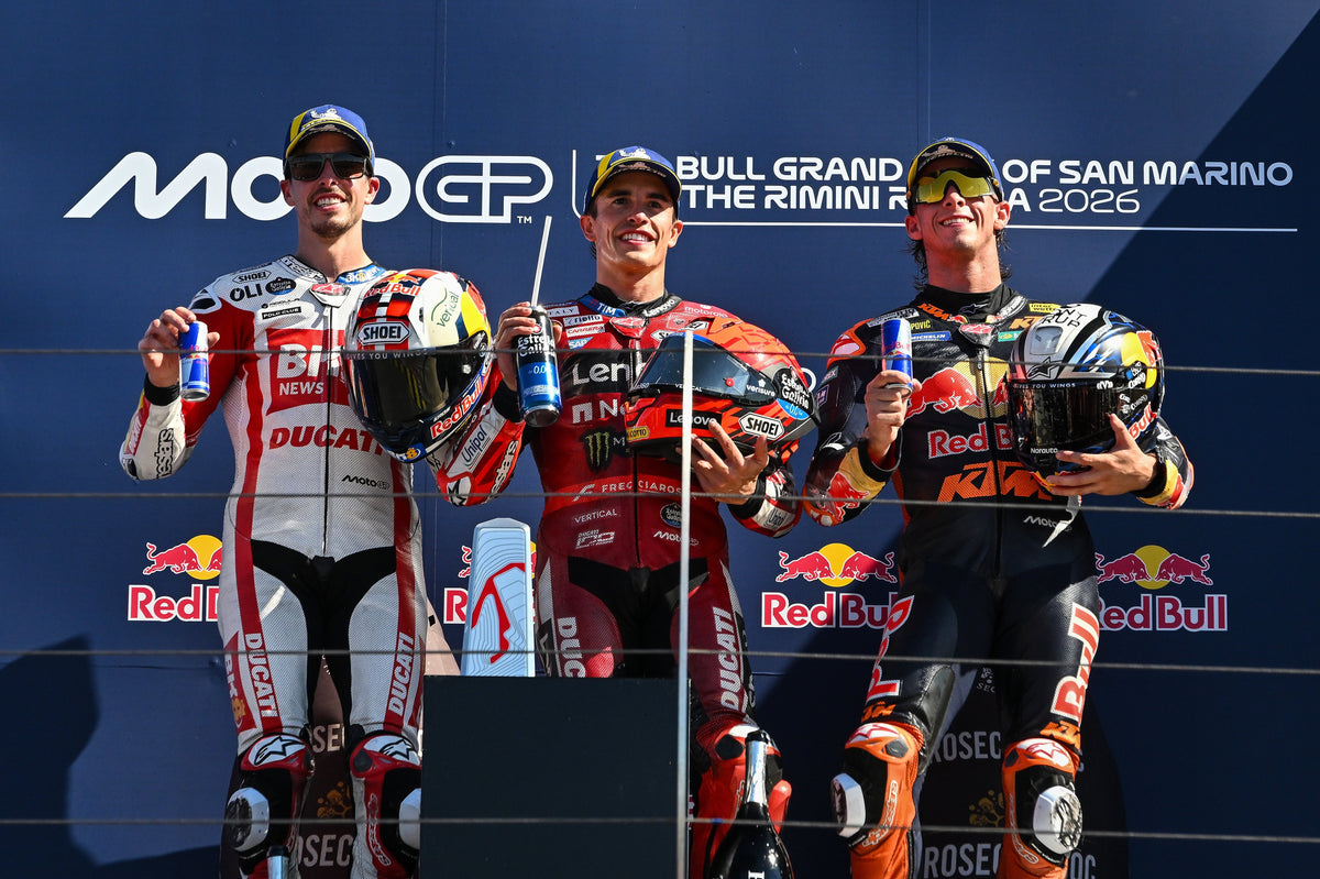 ALPINESTARS TRIO LOCKS OUT MISANO MOTOGP PODIUM WITH MARC MARQUEZ, ALEX MARQUEZ AND PEDRO ACOSTA