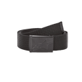 Alpinestars Ageless Web Belt, zwarte geweven webriem, metalen klemgesp met ingegraveerd sterlogo, metalen uiteinde met logo, duurzaam casual sportaccessoire