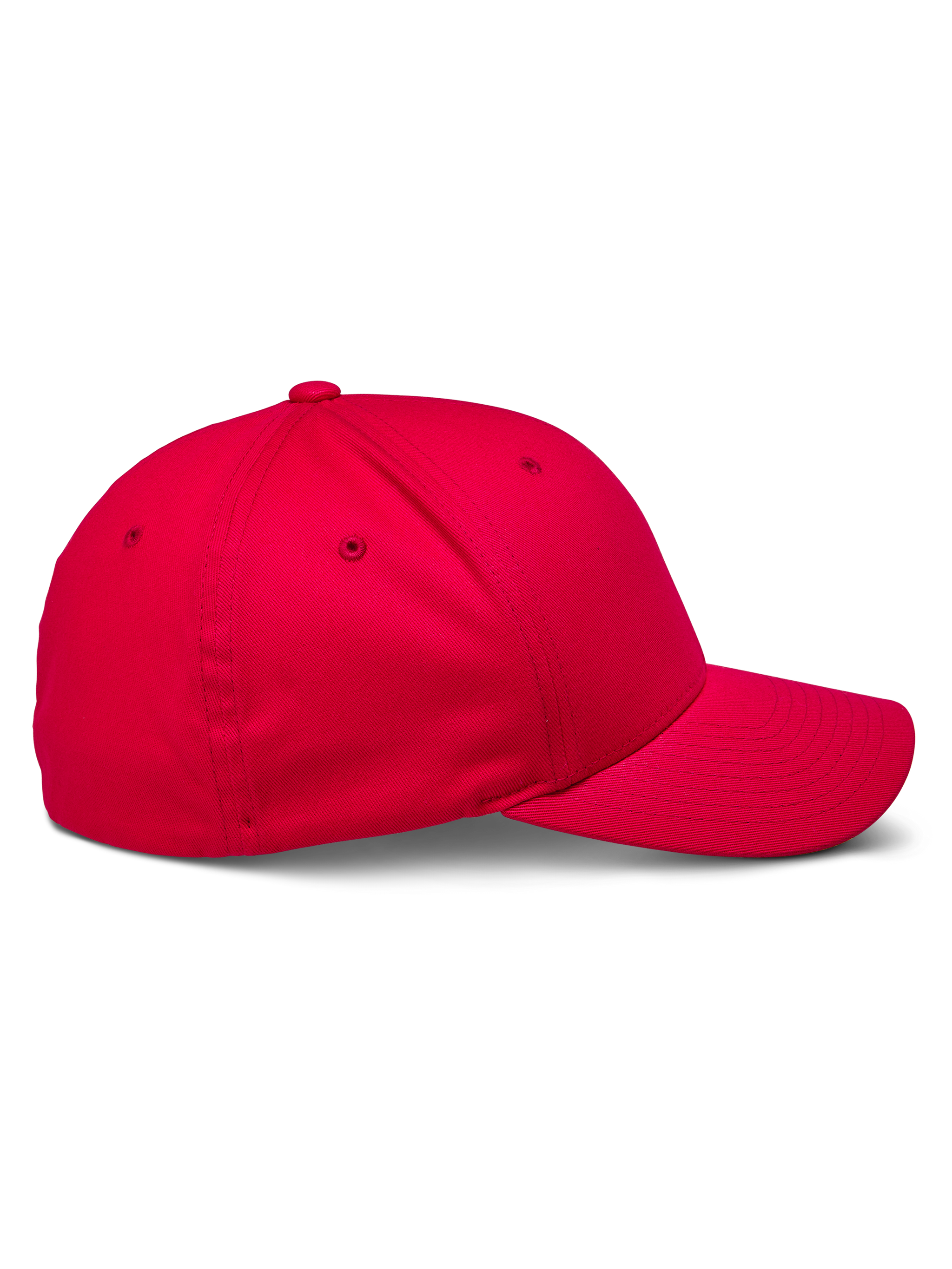 Alpinestars Corp Shift 2 Curved Brim pet, rood, zijprofiel met gestructureerde kroon en gebogen klep, stretch keperstof, casual motorsport-geïnspireerde hoofdbedekking