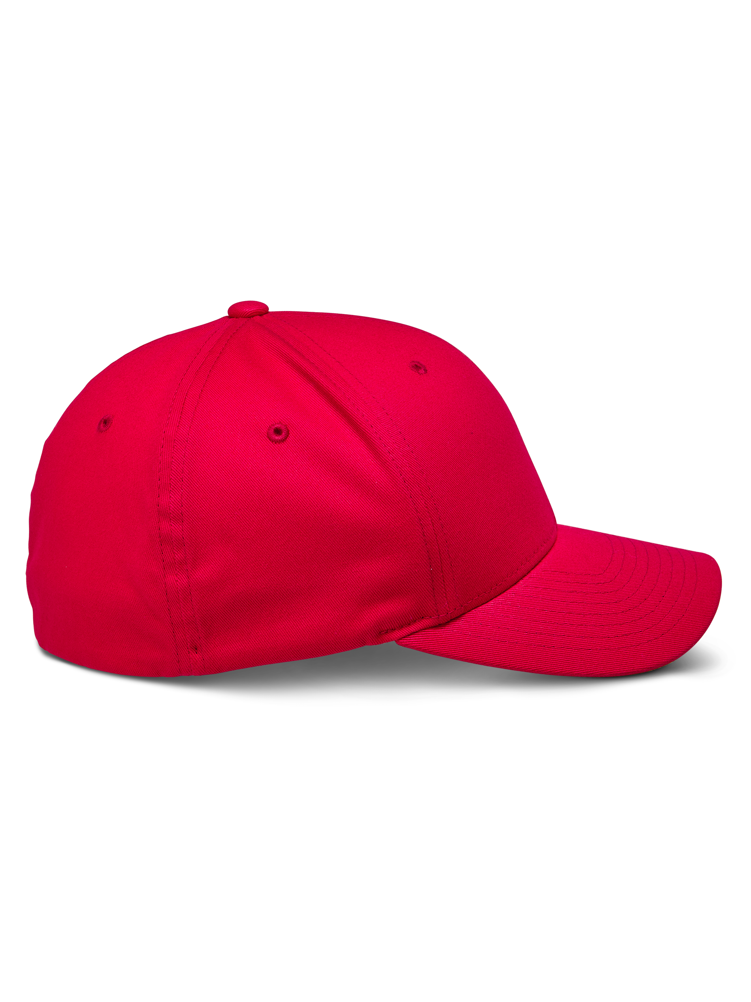 Alpinestars Corp Shift 2 Curved Brim pet, rood, zijprofiel met gestructureerde kroon en gebogen klep, stretch keperstof, casual motorsport-geïnspireerde hoofdbedekking